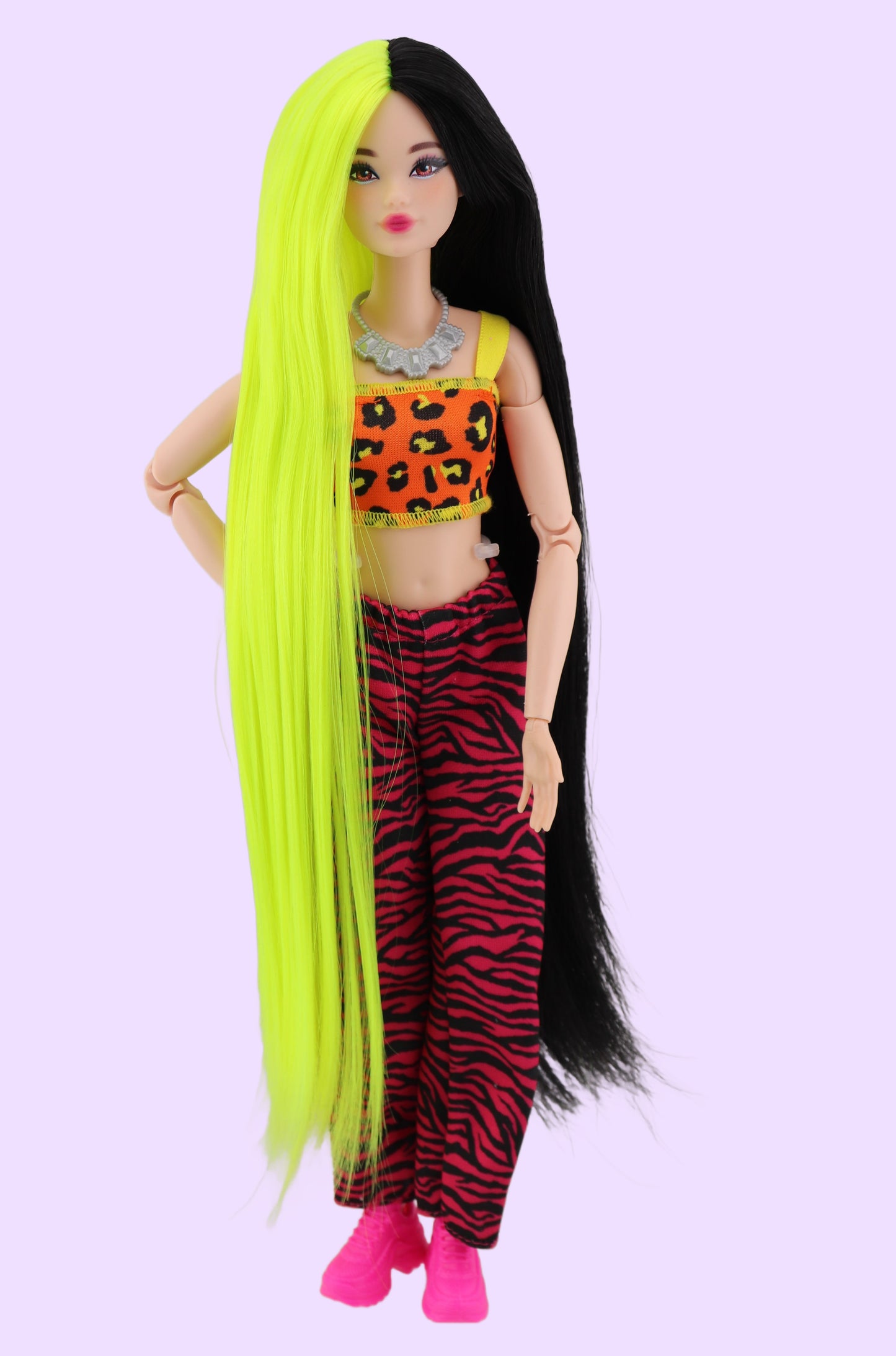 Billie Eilish inspired OOAK Barbie with Odile Face