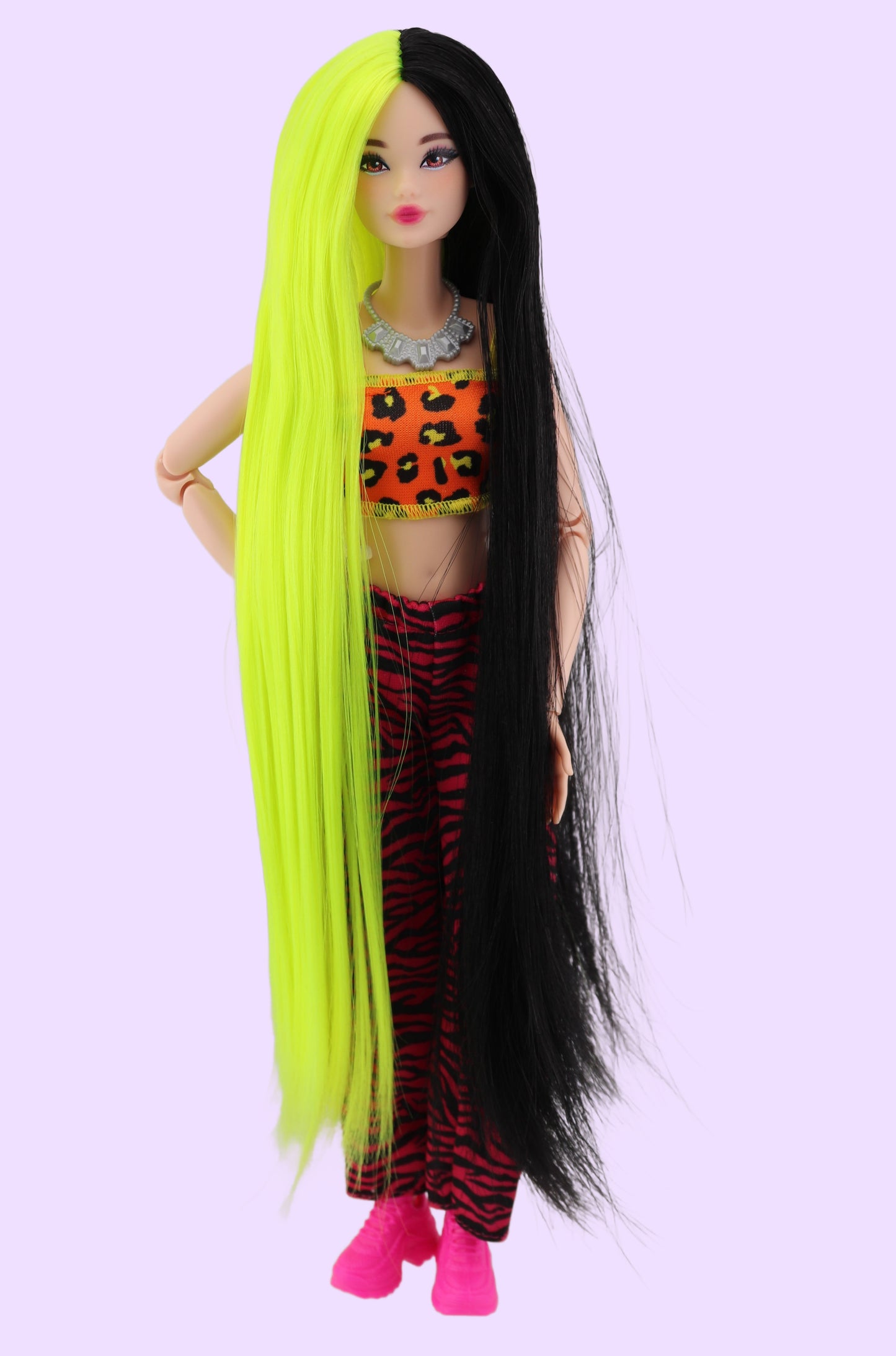 Billie Eilish inspired OOAK Barbie with Odile Face