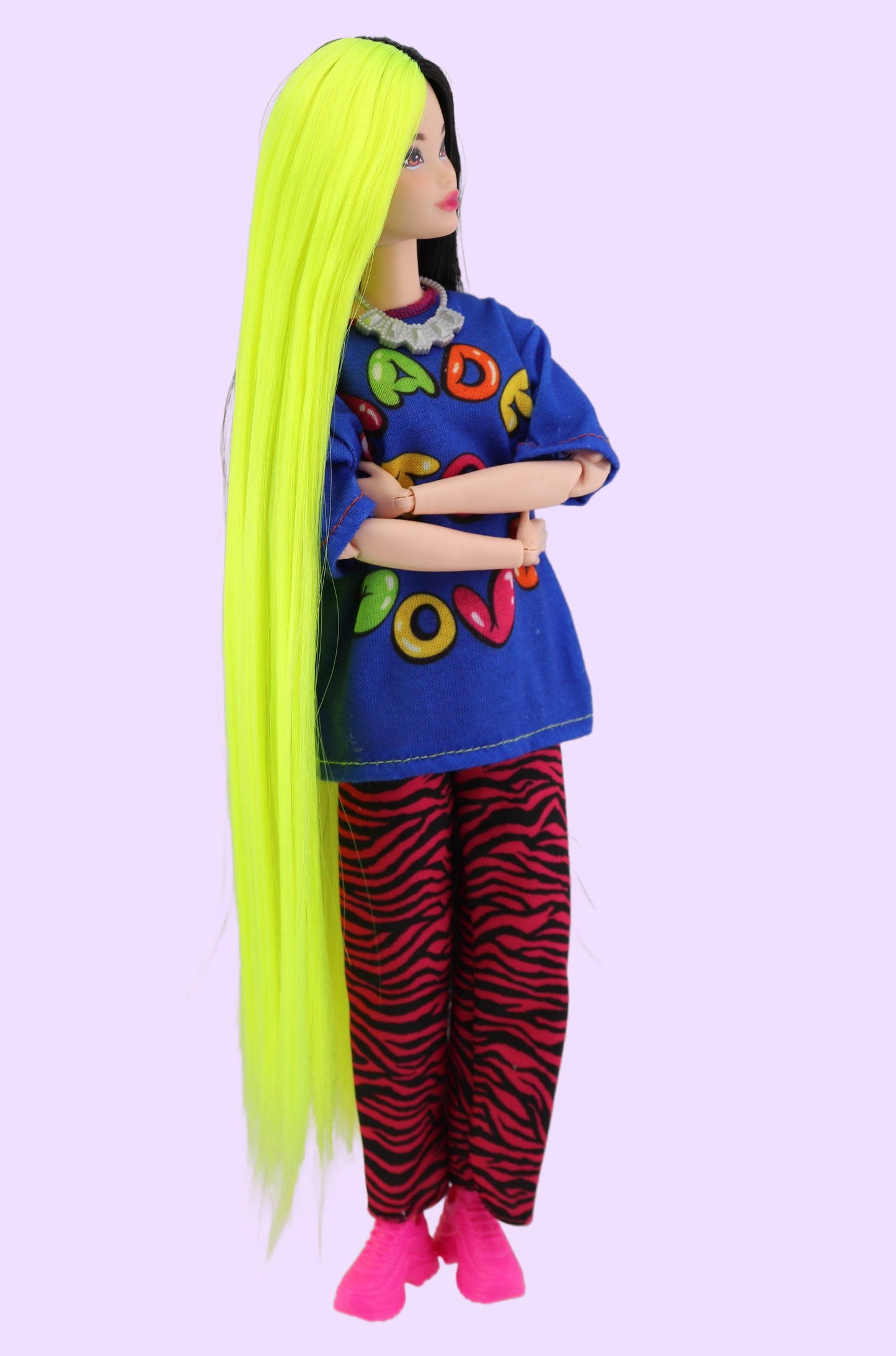 Billie Eilish inspired OOAK Barbie with Odile Face