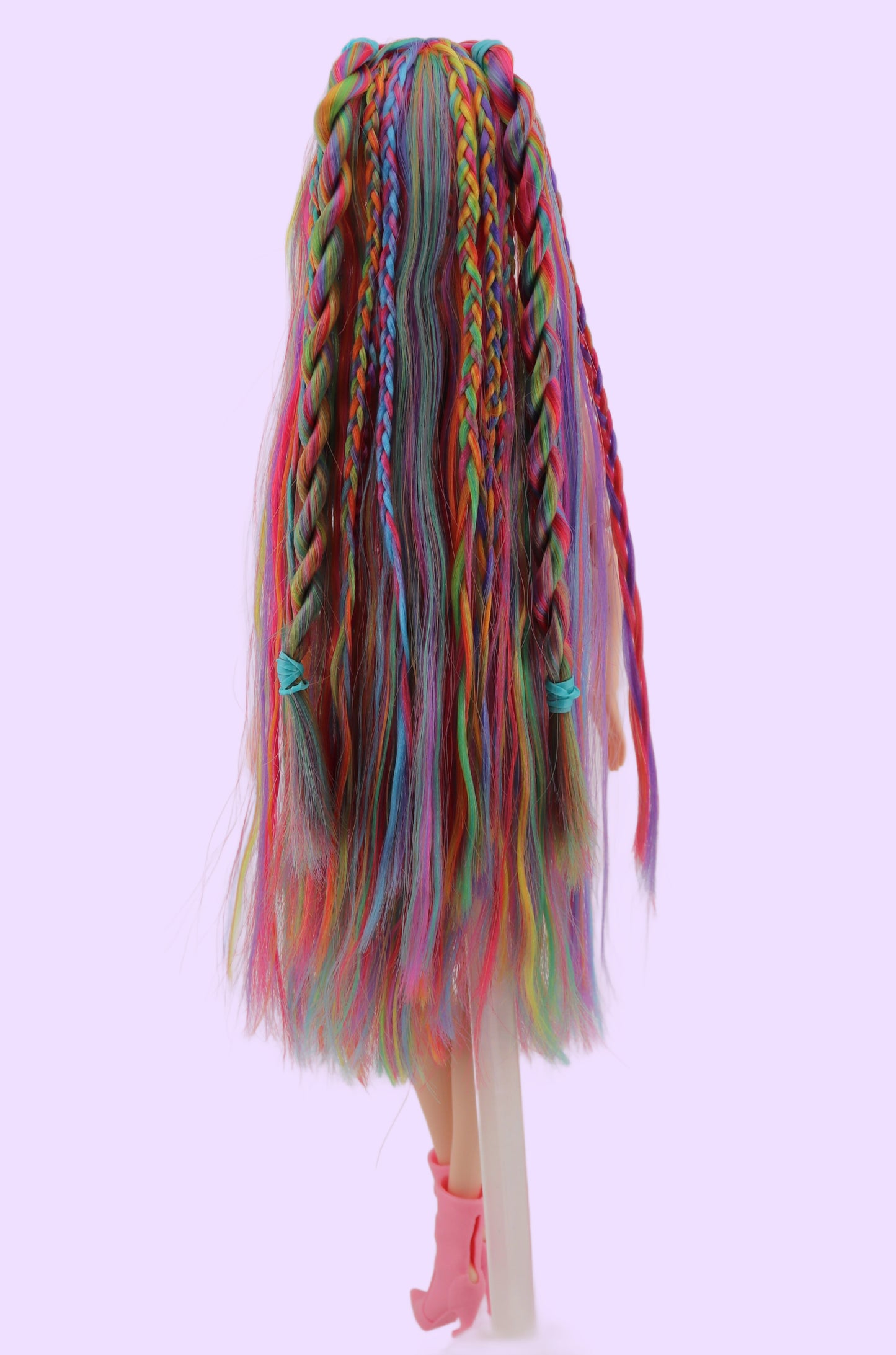 Rainbow Hair Custom Odile Barbie Rerooted