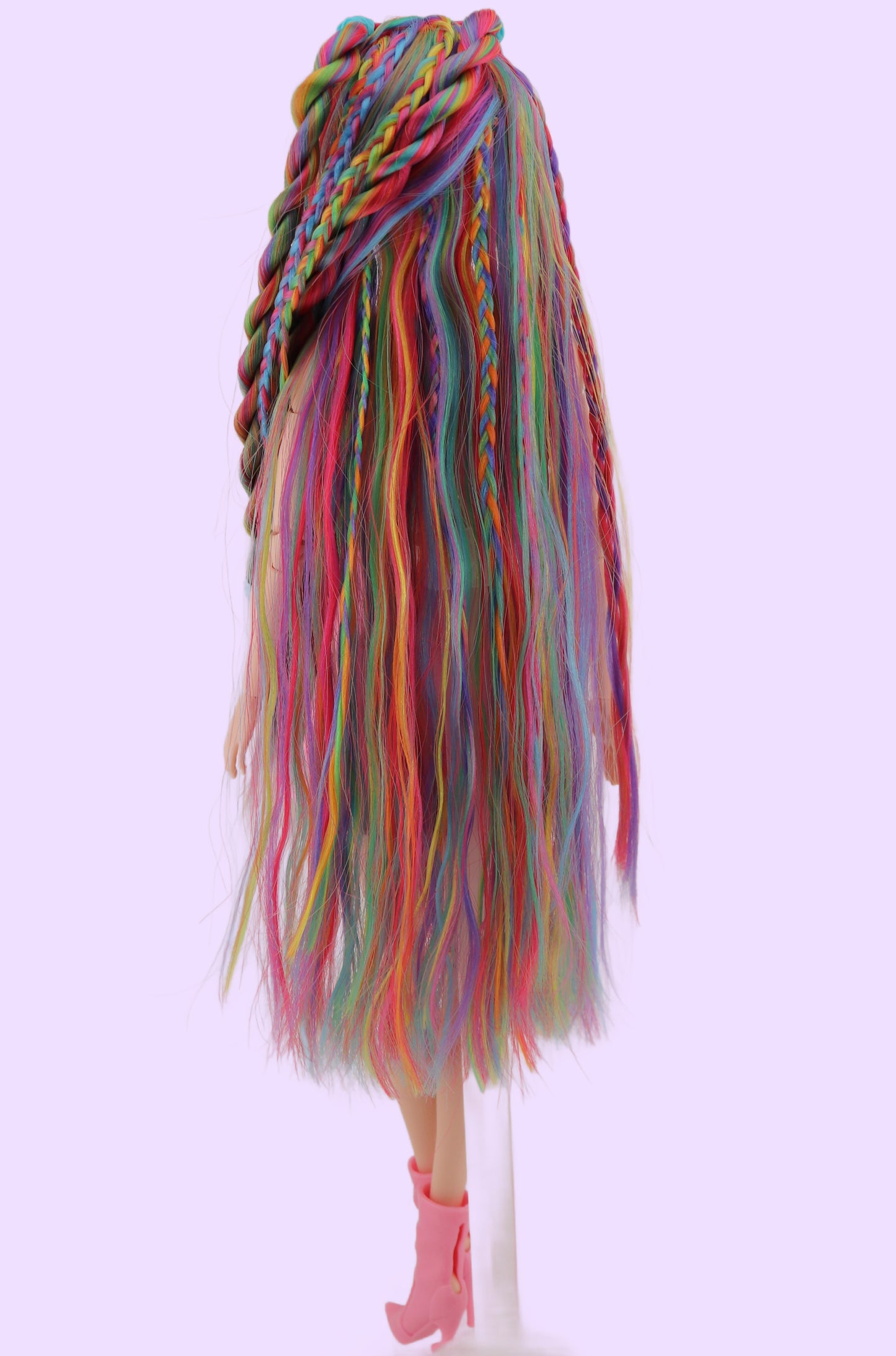 Rainbow Hair Custom Odile Barbie Rerooted