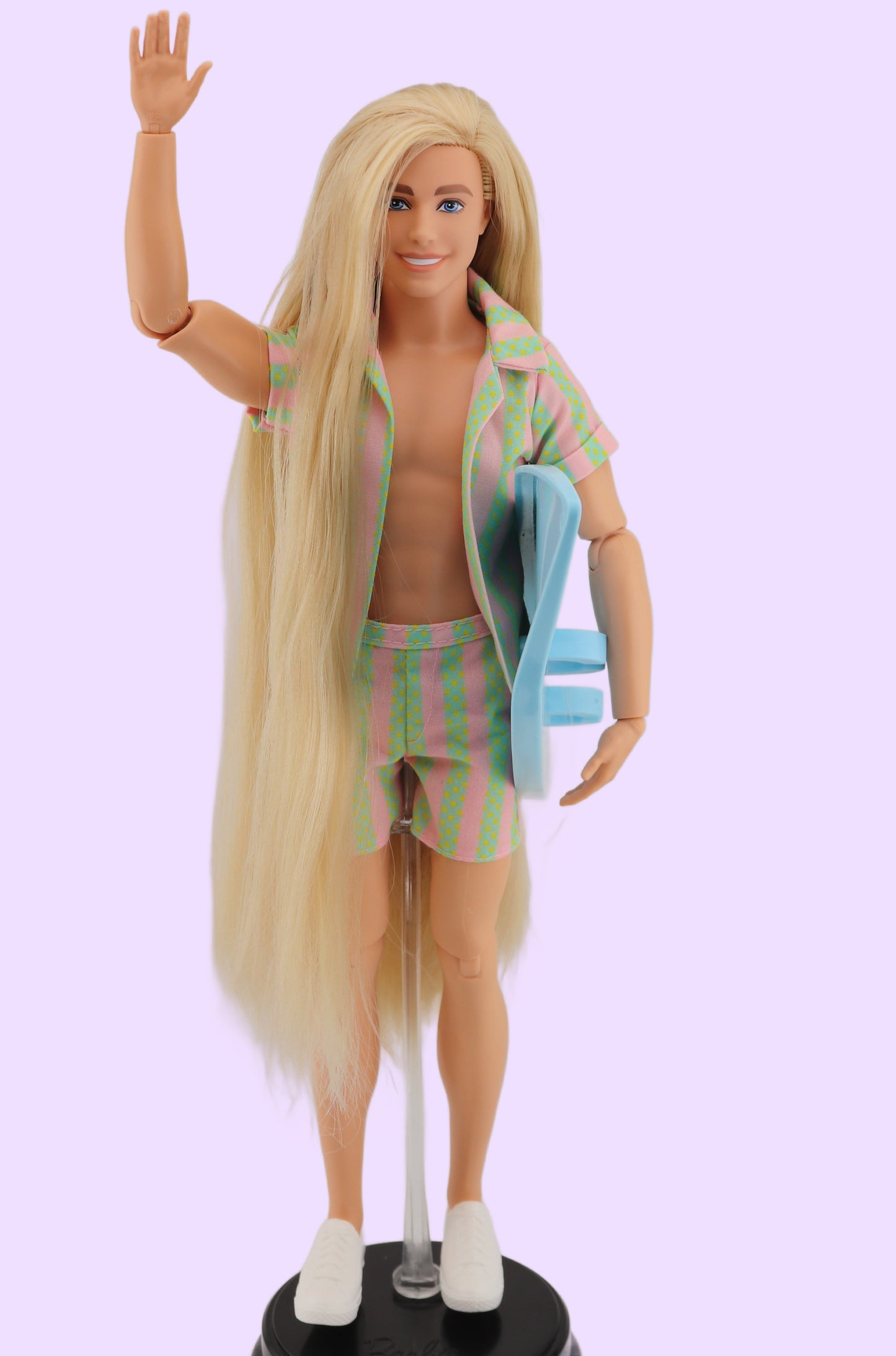 Ken from the Barbie Movie with Long Rerooted Hair