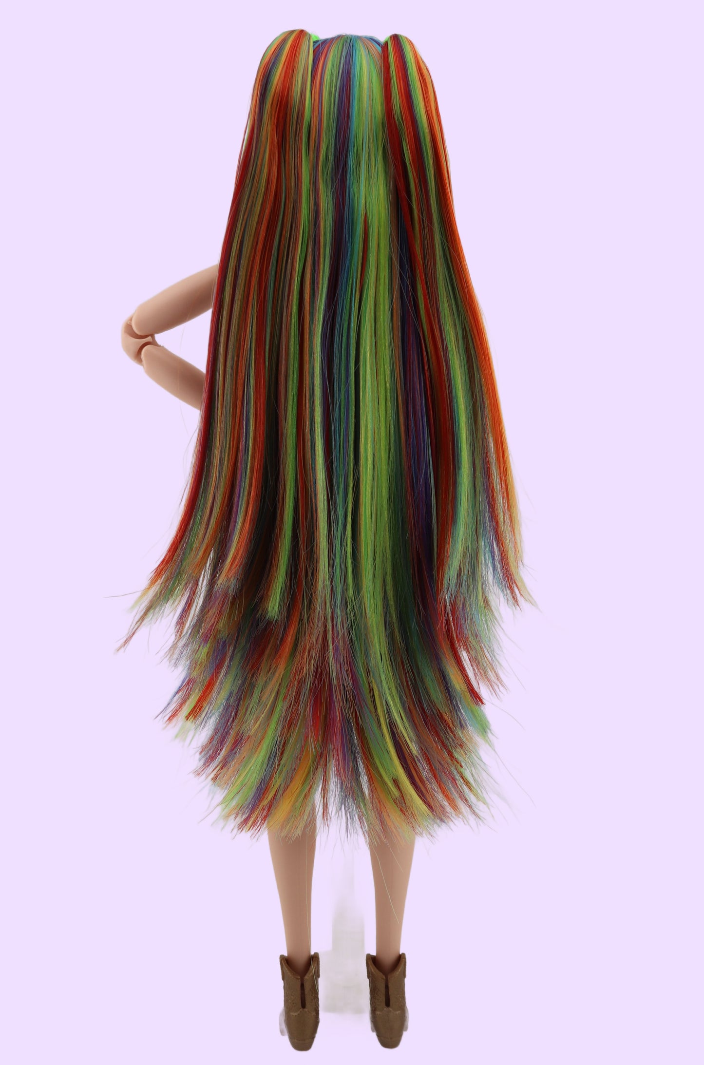 Bold Rainbow Hair Custom Odile Barbie Rerooted