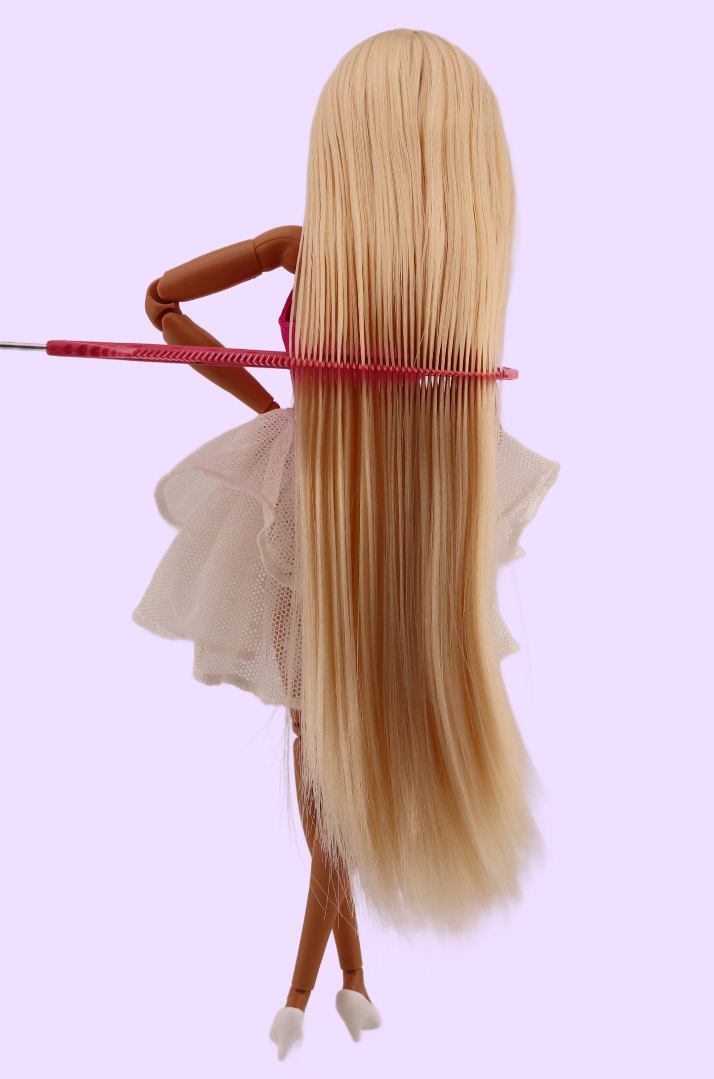Pink Odile Mermaid Rerooted Blonde Made to Move Custom Barbie