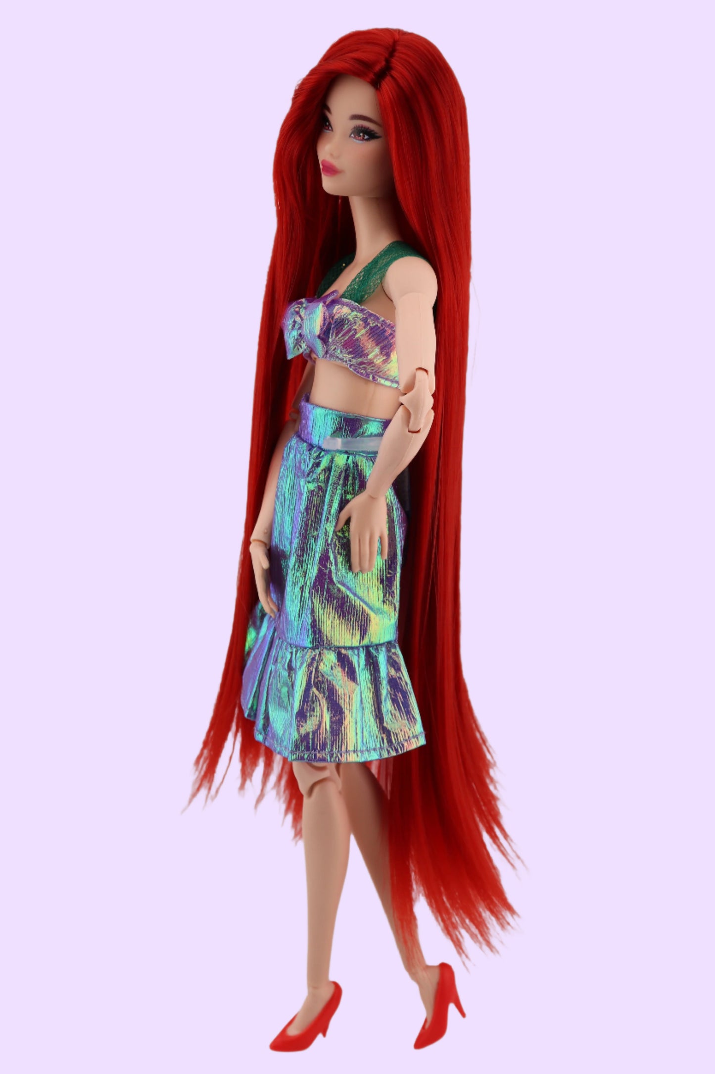 Barbie as Ariel The Little Mermaid Custom Rerooted Red Hair Odile