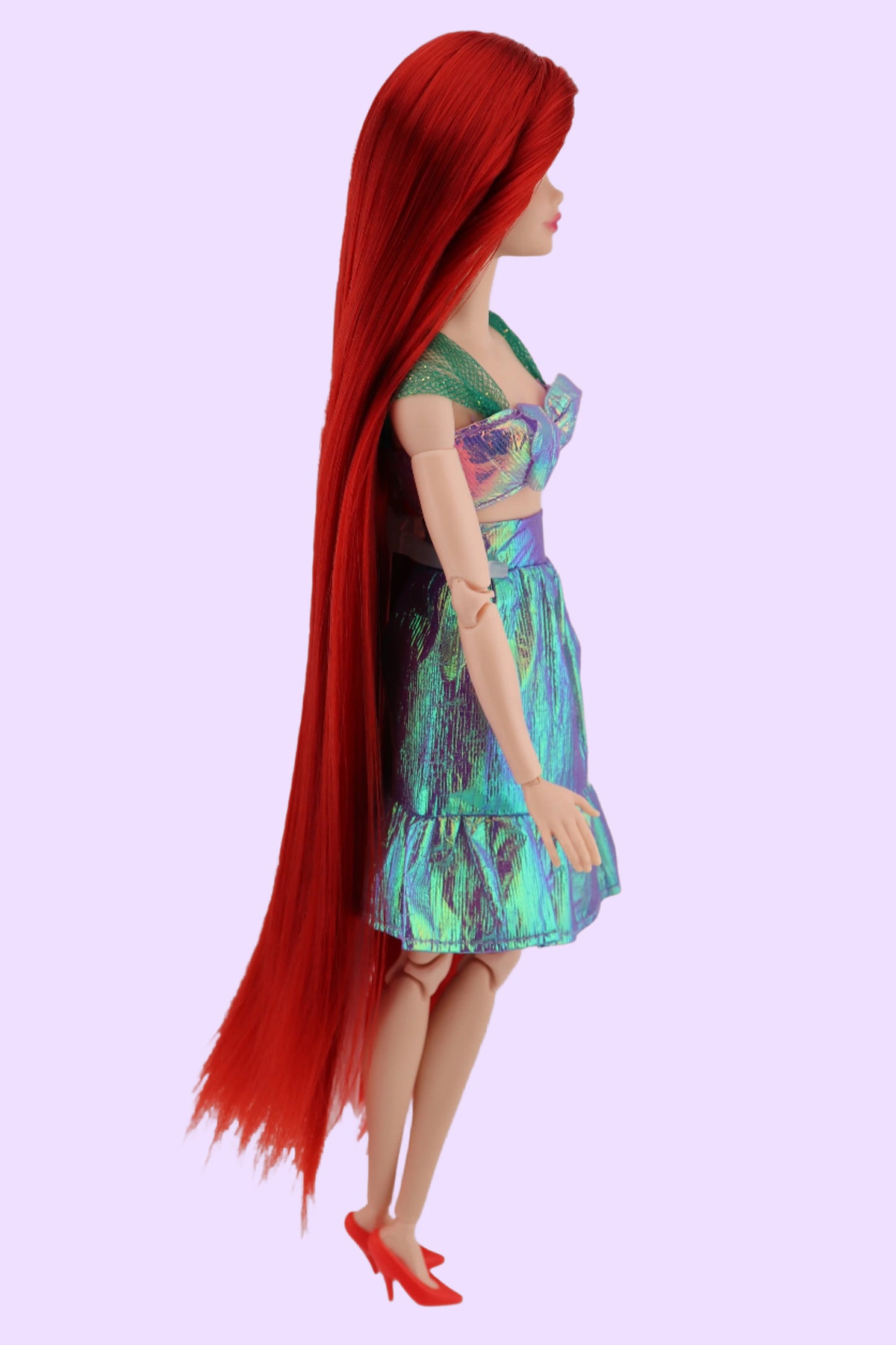 Barbie as Ariel The Little Mermaid Custom Rerooted Red Hair Odile
