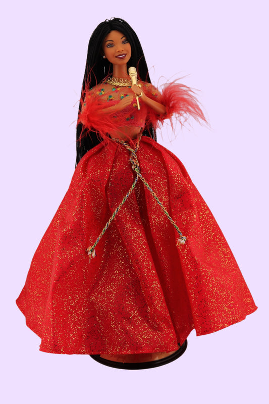 Rerooted Brandy Singing Holiday Christmas Barbie (2000)
