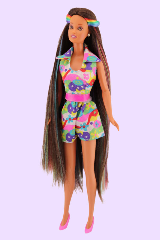 Rainbow Hair Teresa Face OOAK Barbie Doll
