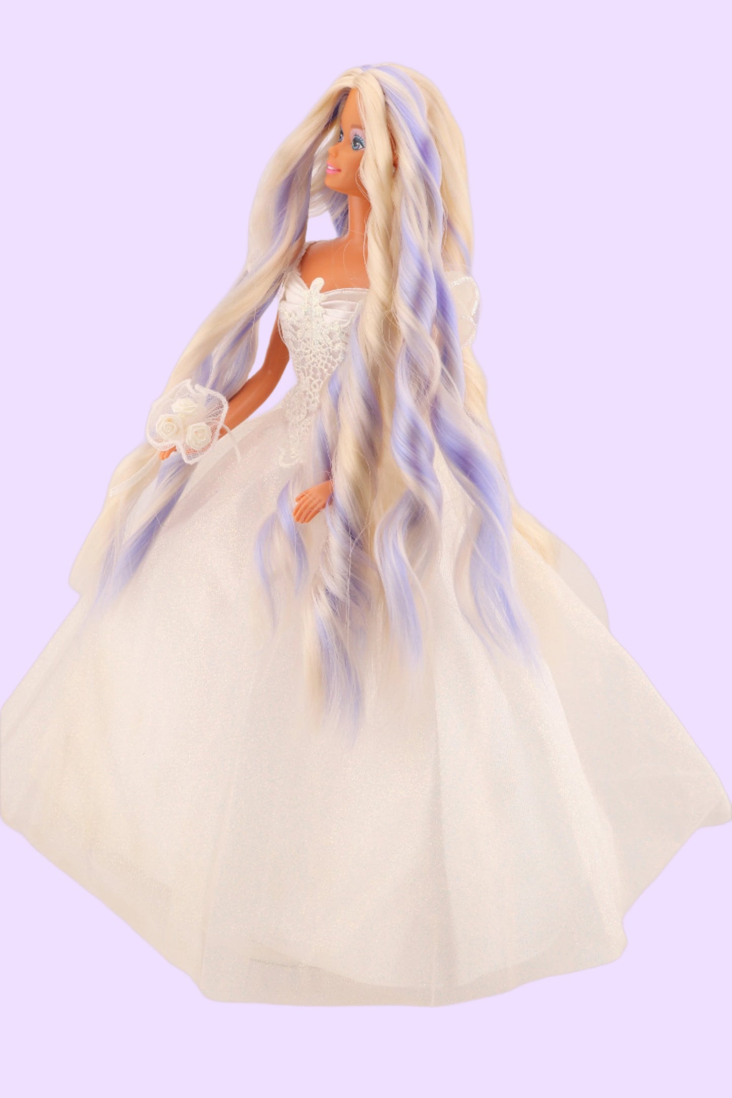 Custom Wedding Fantasy Barbie with Iridescent Hair