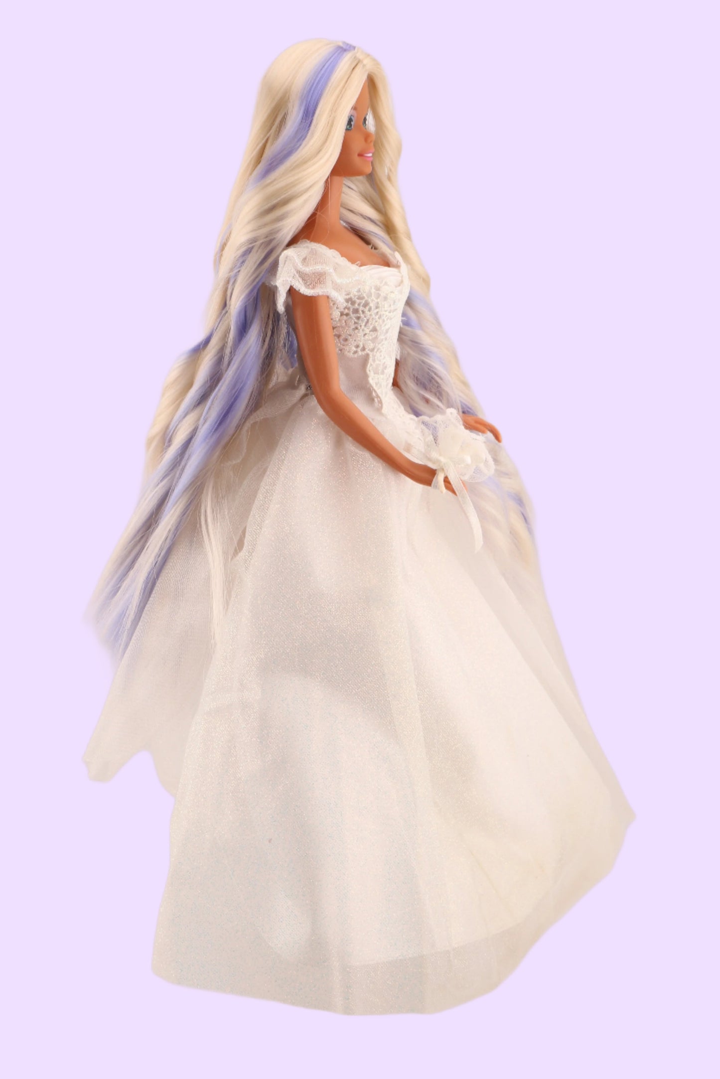 Custom Wedding Fantasy Barbie with Iridescent Hair