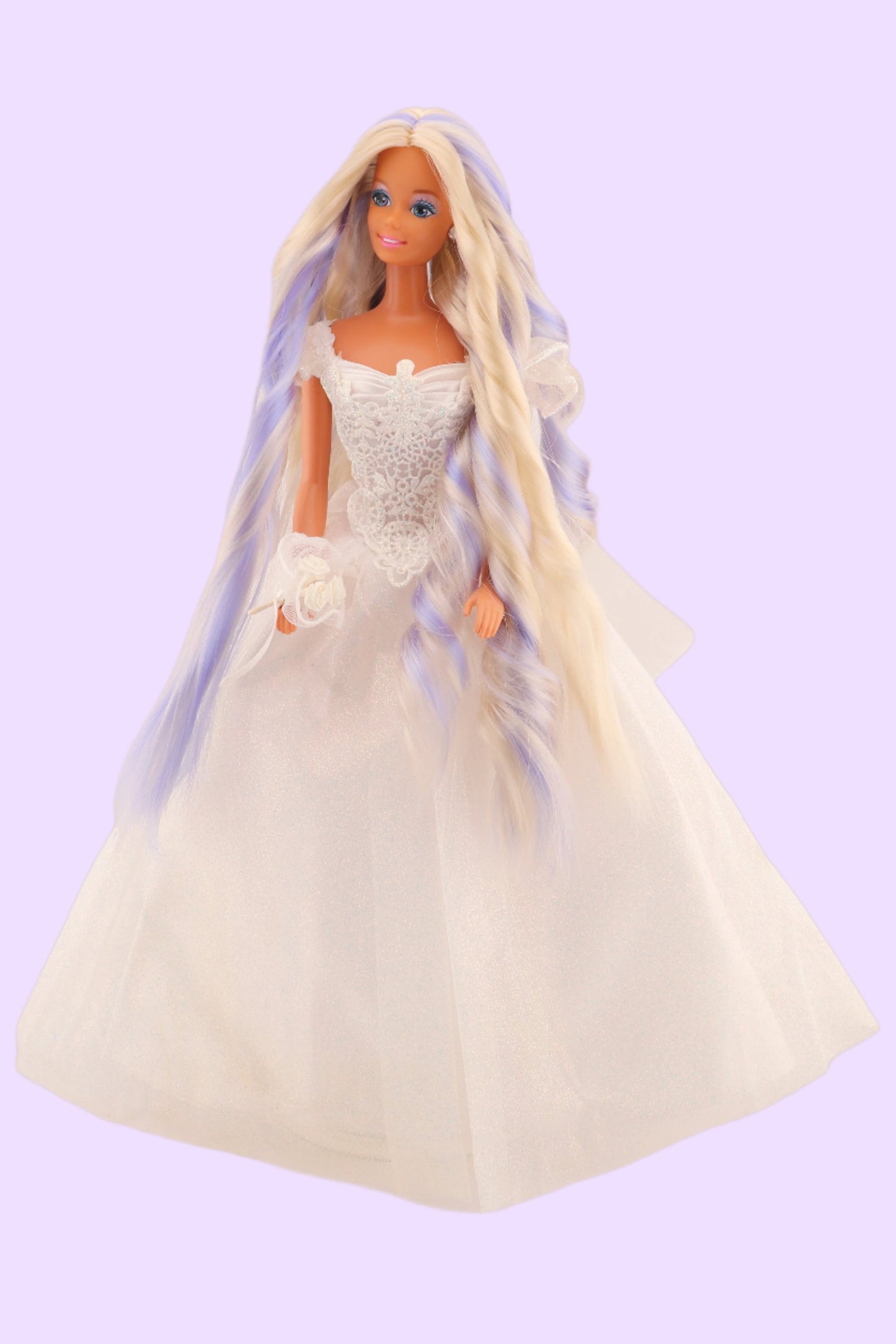 Custom Wedding Fantasy Barbie with Iridescent Hair