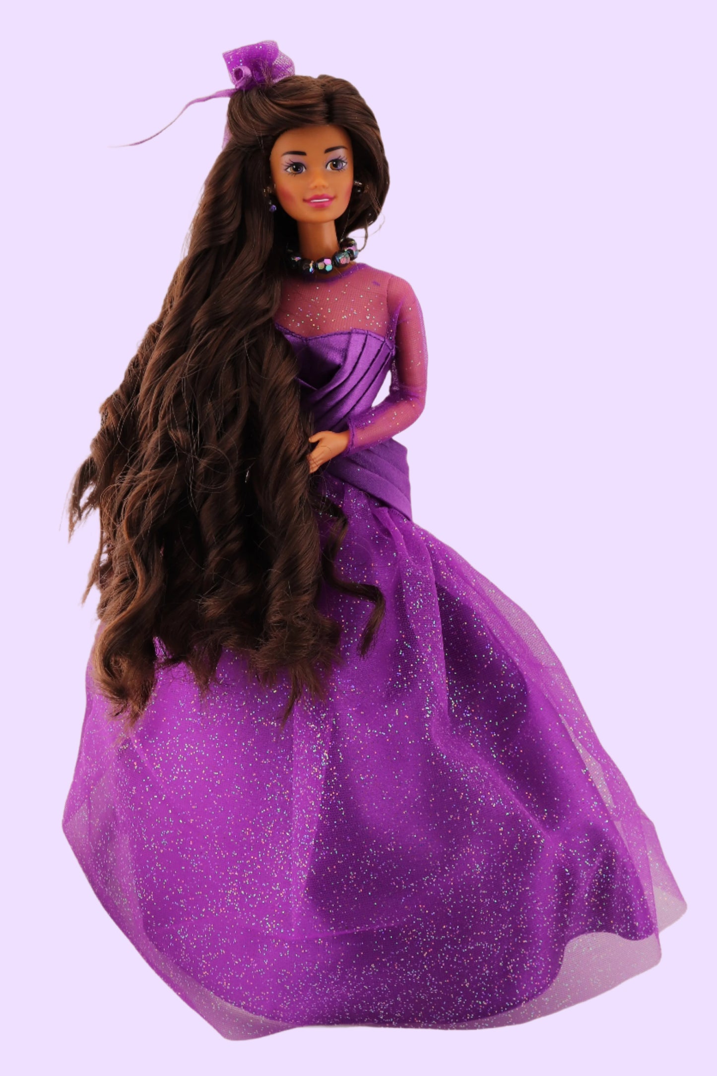 Purple Passion Barbie with a Chocolate Hair Reroot