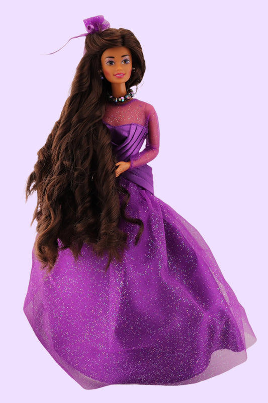 Purple Passion Barbie with a Chocolate Hair Reroot
