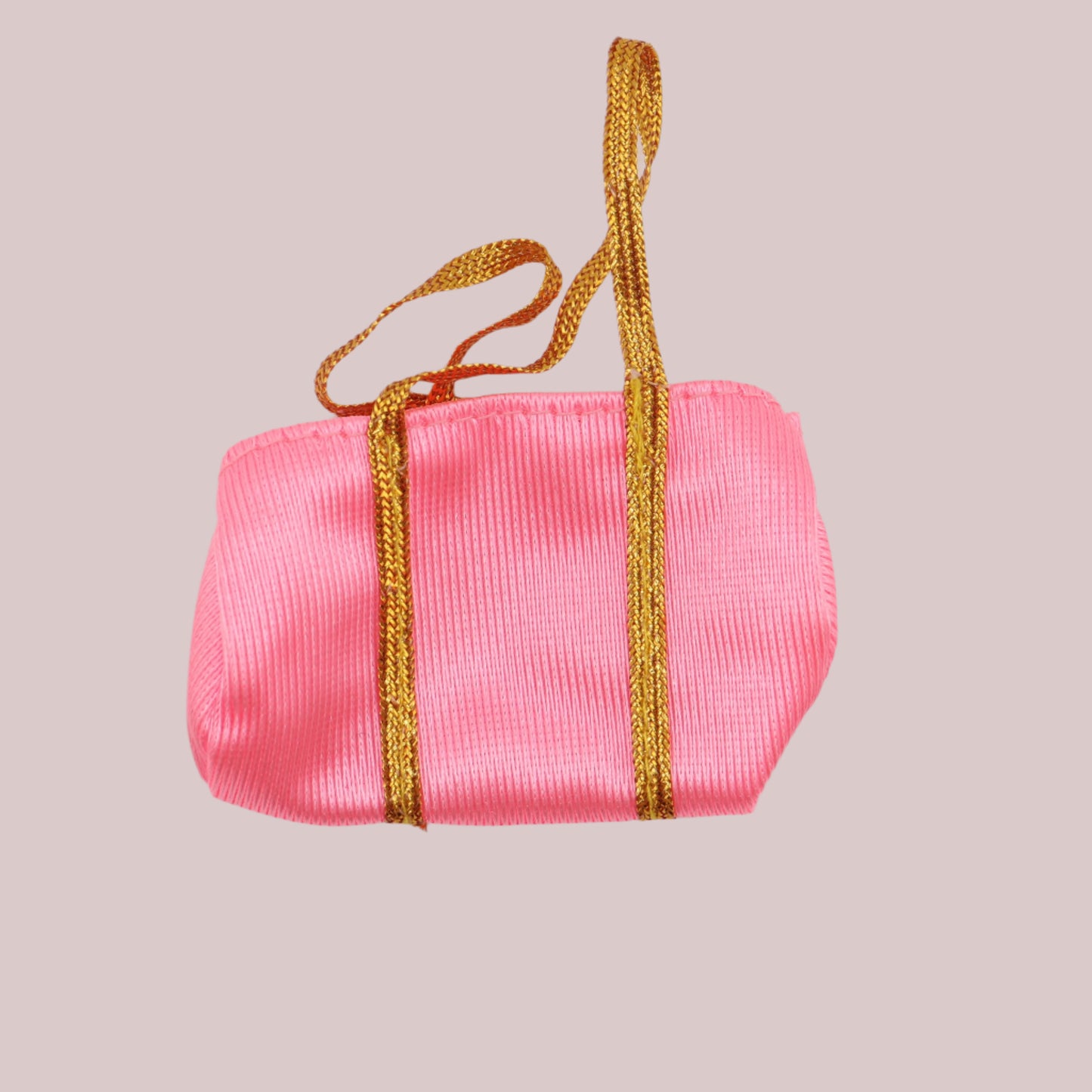 Pink Bag with Gold Straps