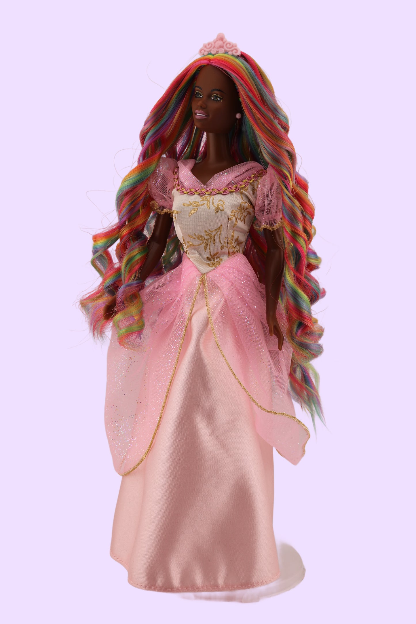Pastel Rainbow Barbie Reroot on Christie Face