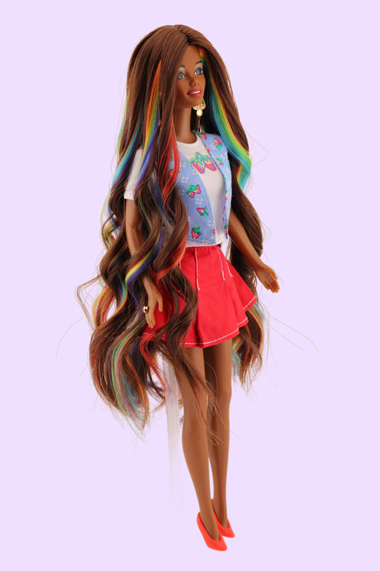 Holiday Barbie with Christie Face and Rainbow Peek-A-Boo