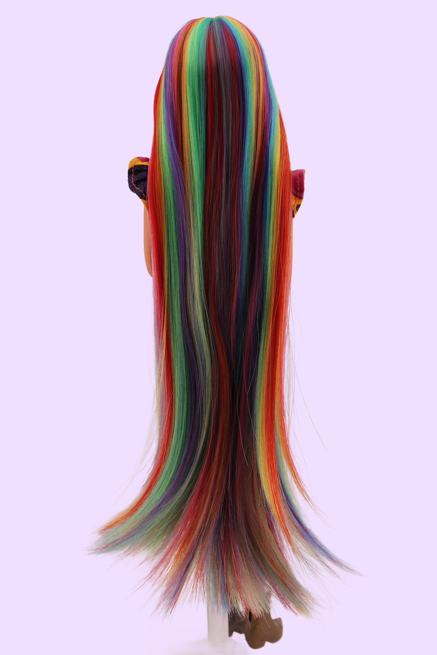 Custom Rainbow Rerooted Spanish Barbie