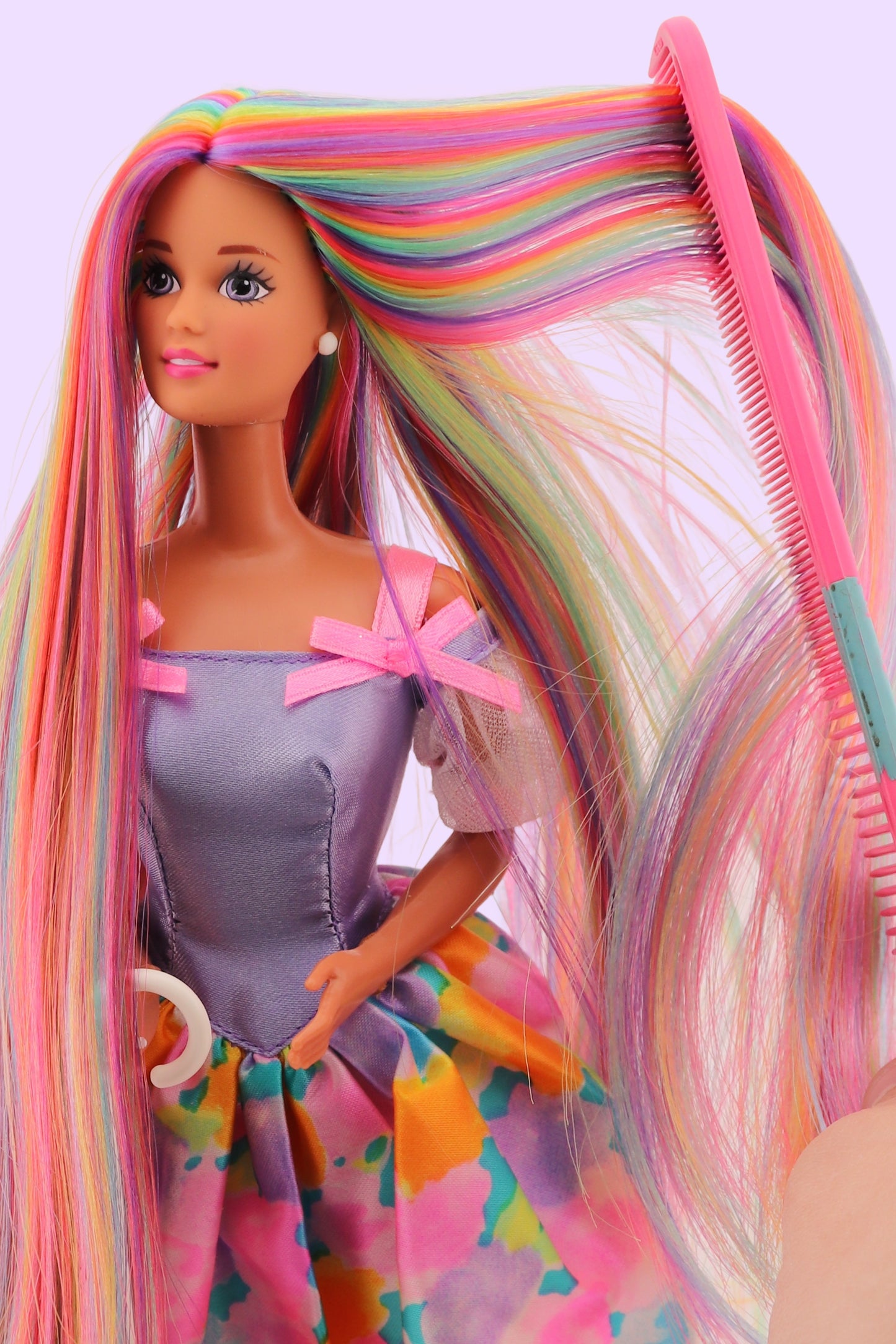 Custom Rerooted Pastel Rainbow Teresa Barbie