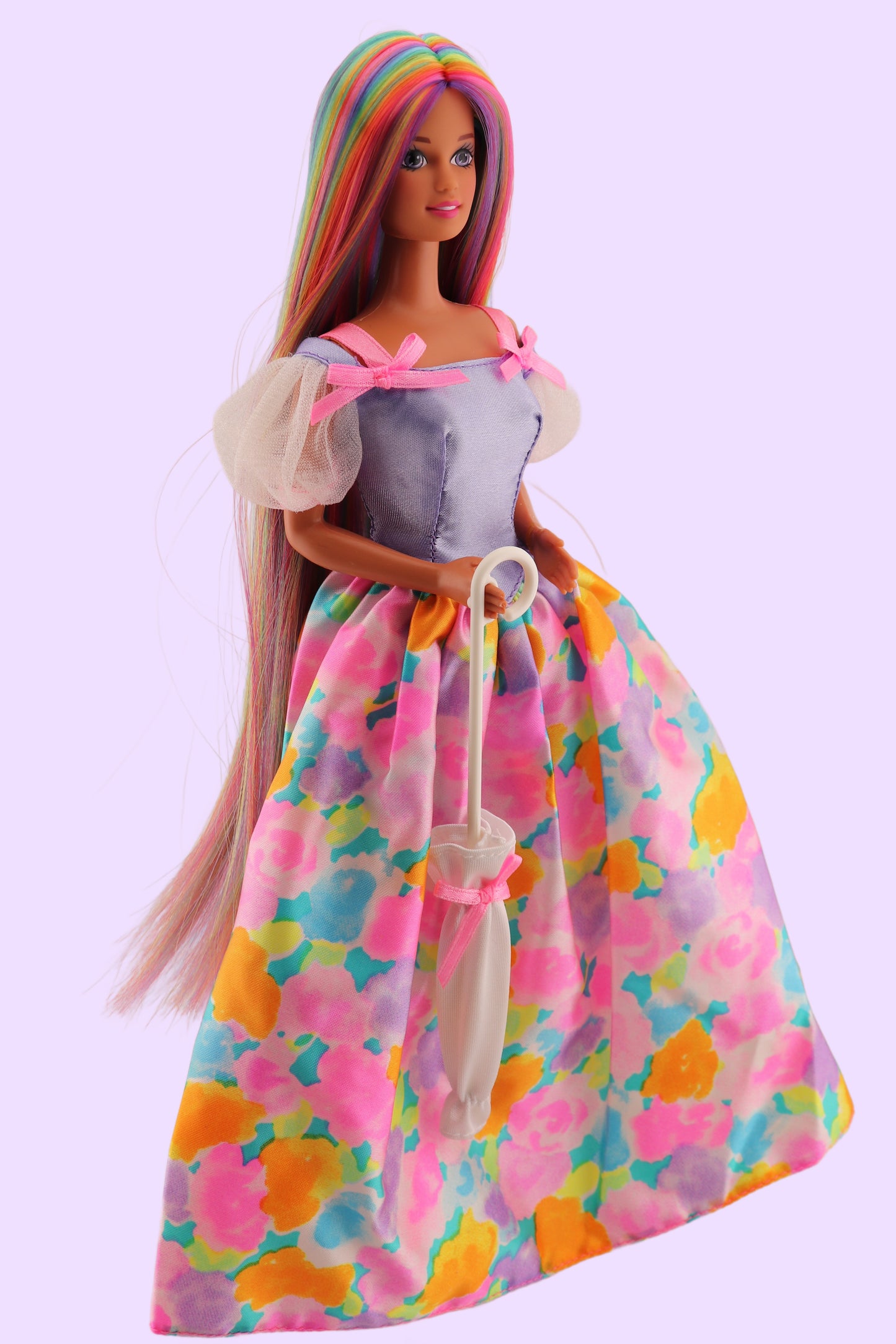 Custom Rerooted Pastel Rainbow Teresa Barbie