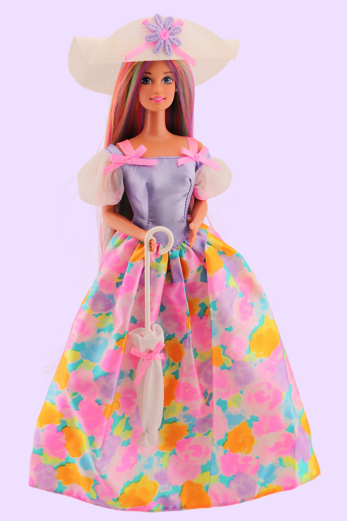 Custom Rerooted Pastel Rainbow Teresa Barbie
