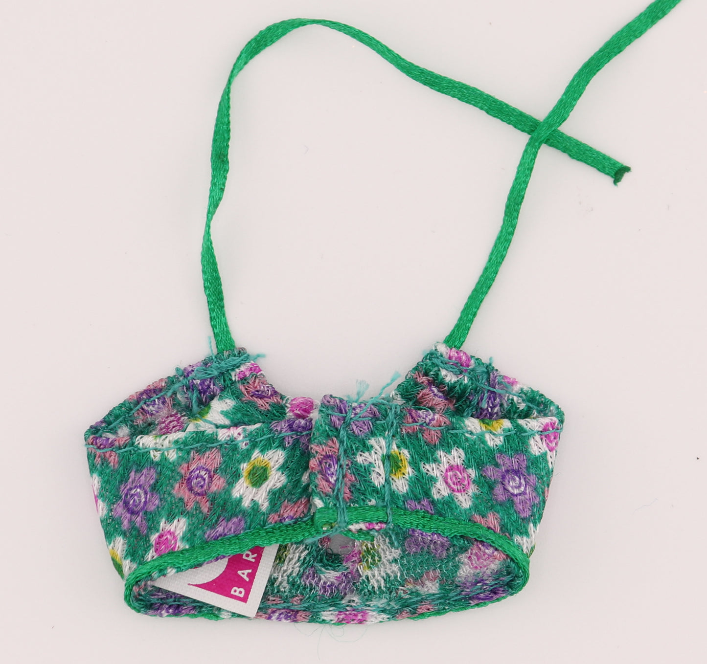 Green Floral Print Halter Top