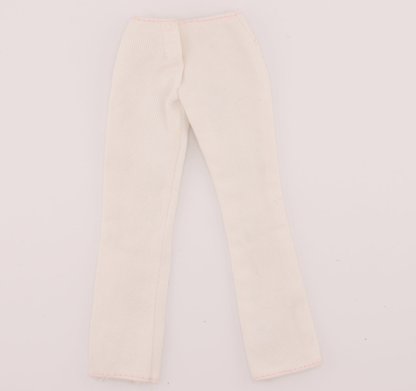White Pants with Pink Thread