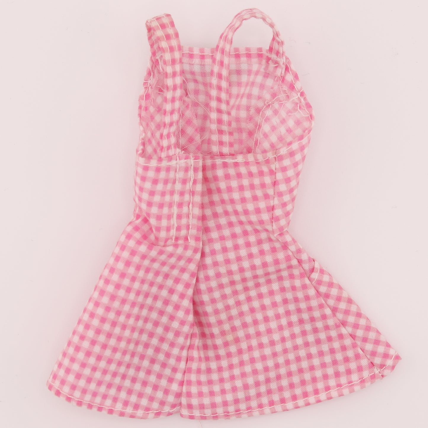 Pink Gingham Dress with Flower