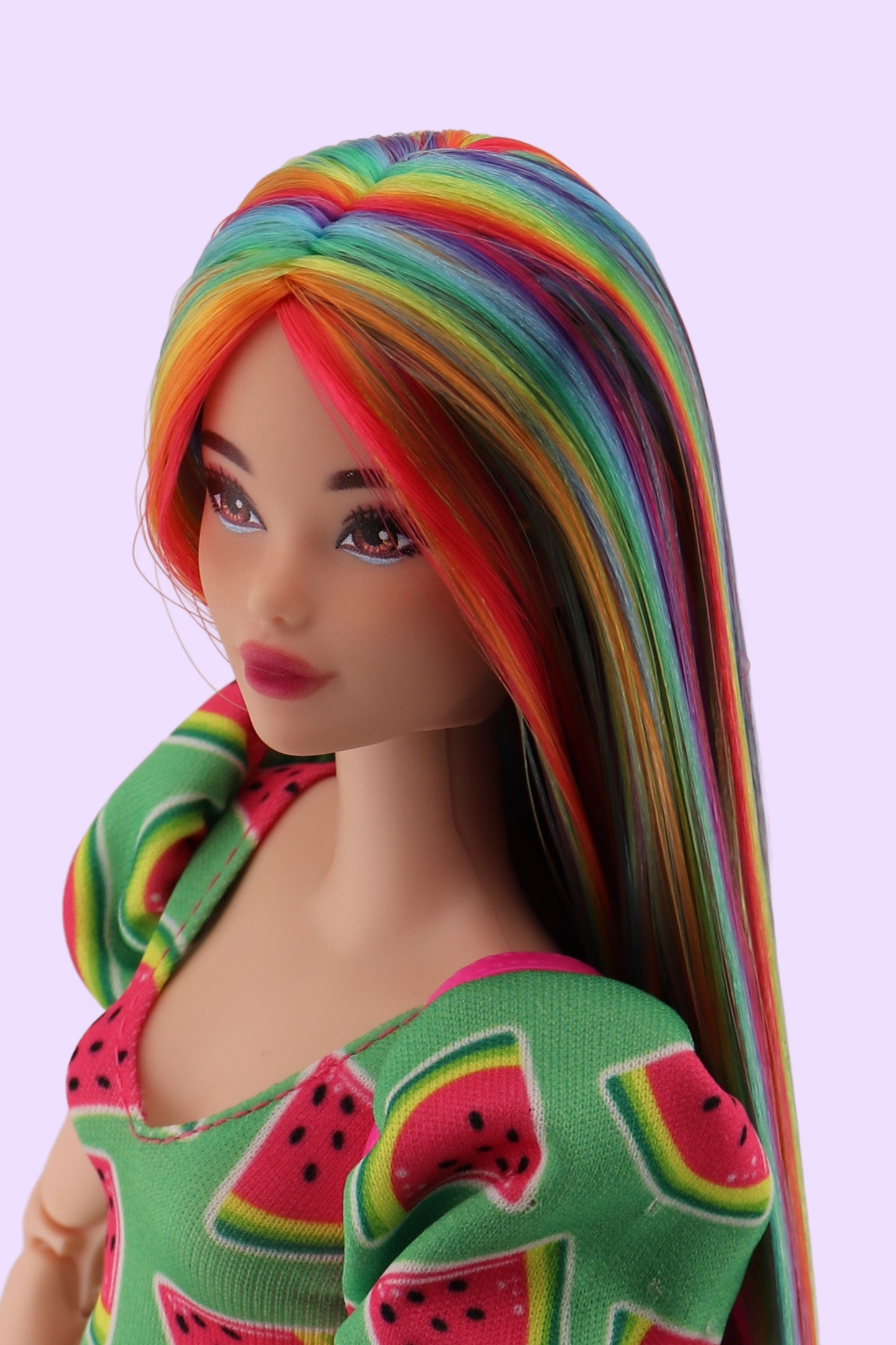 Rainbow Rerooted Odile Barbie