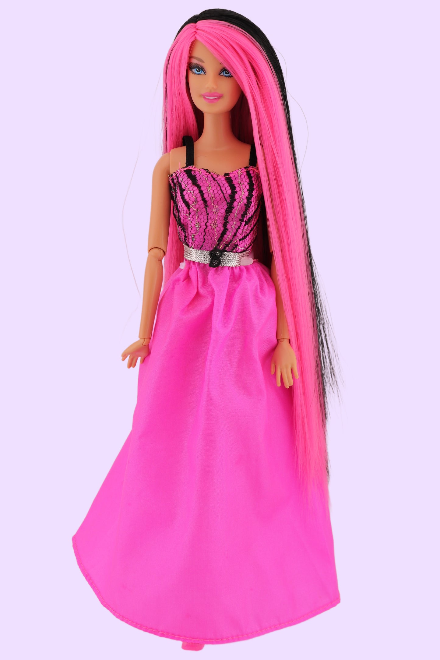 Scene Queen Barbie with Hot Pink and Black Hair