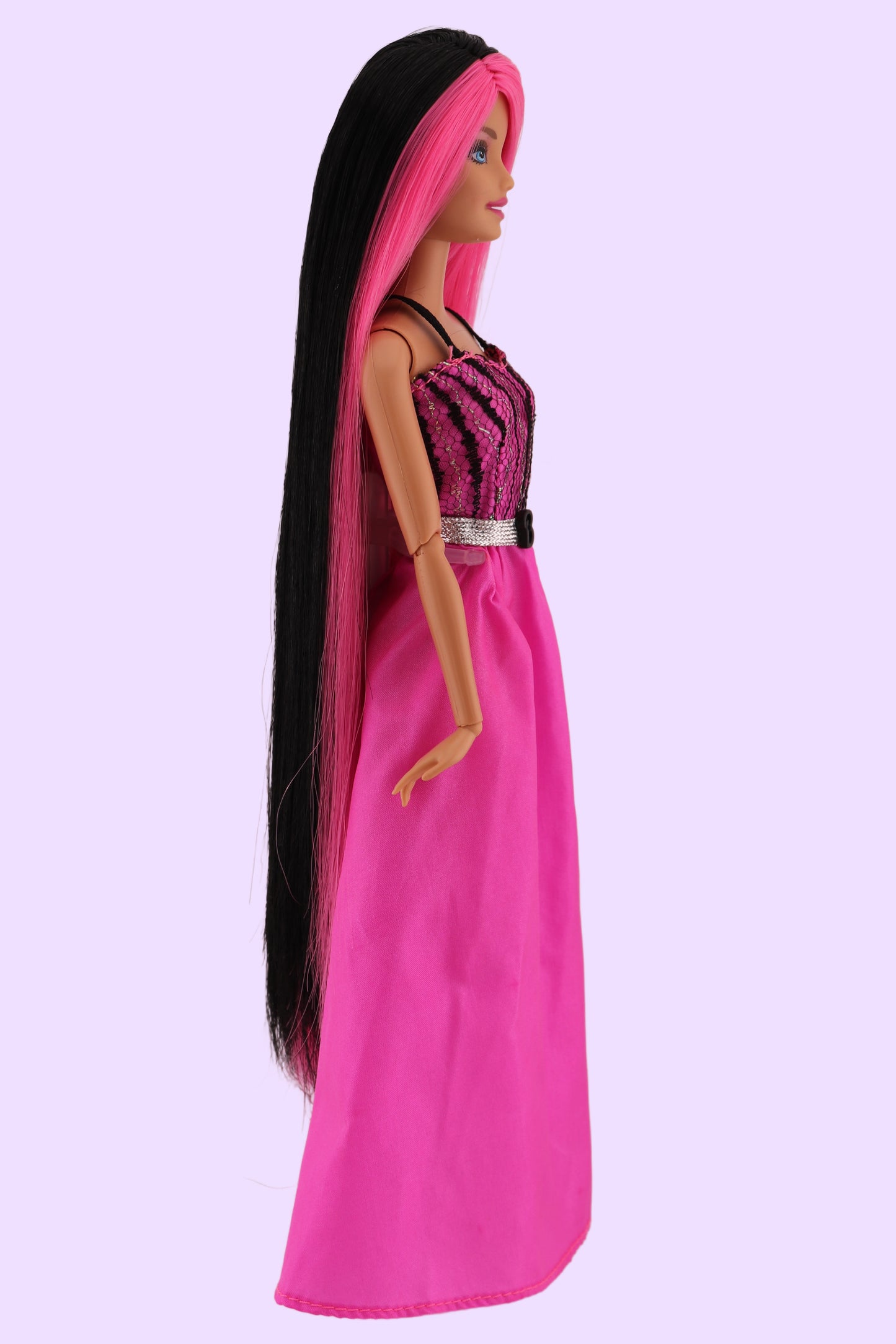Scene Queen Barbie with Hot Pink and Black Hair