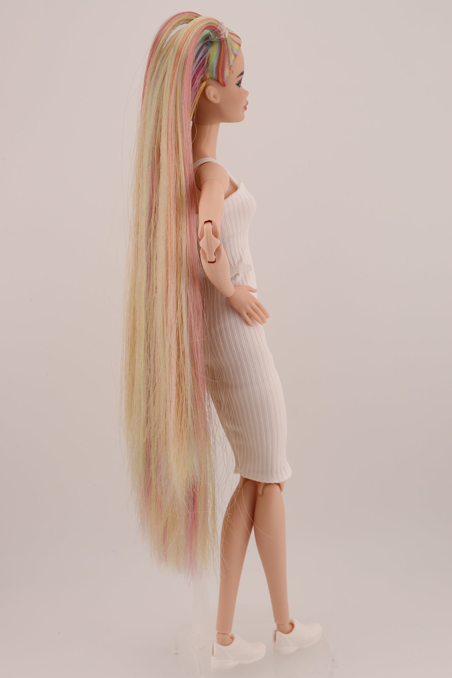 Ethereal Pastel Rainbow Hair Odile Barbie Reroot