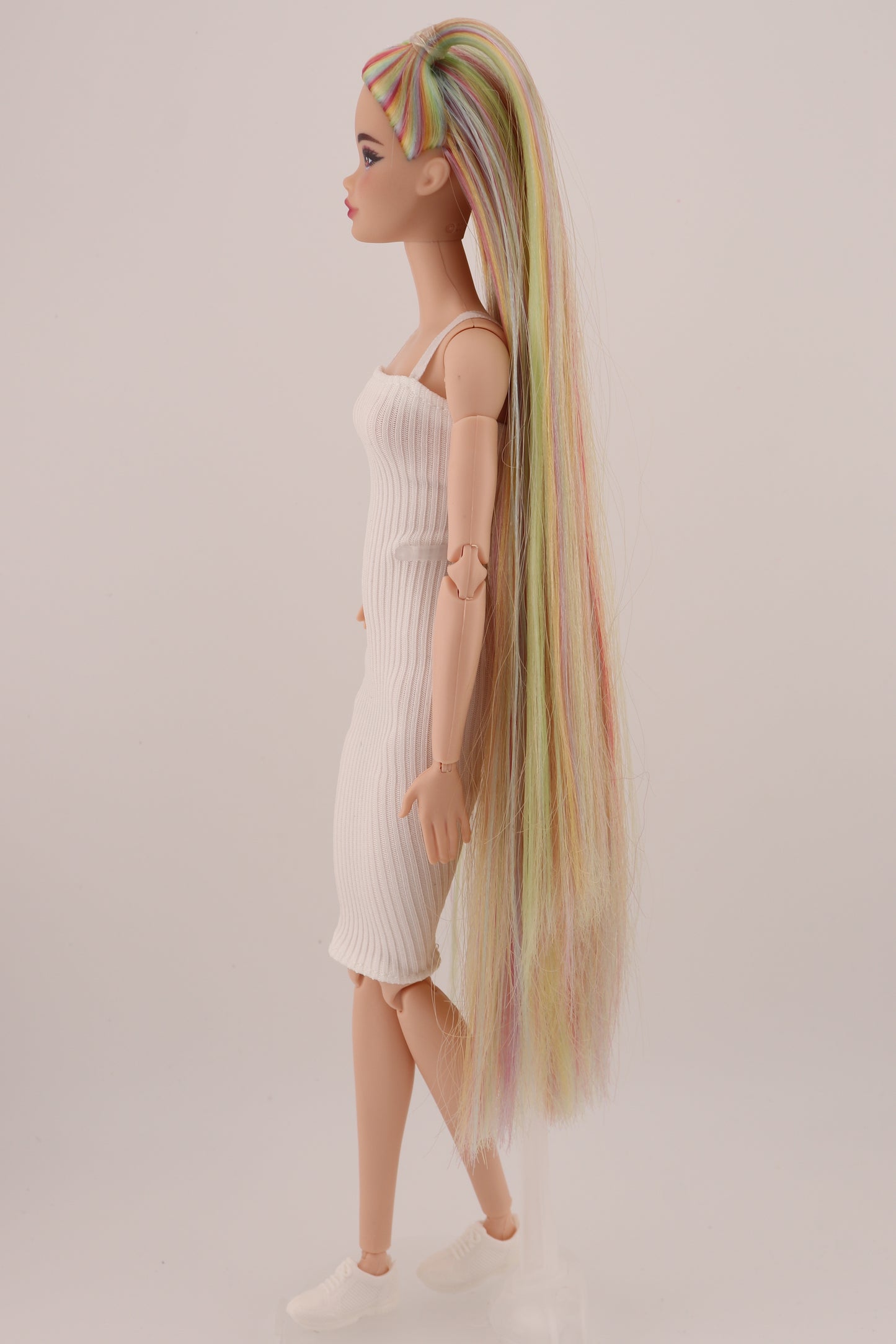 Ethereal Pastel Rainbow Hair Odile Barbie Reroot