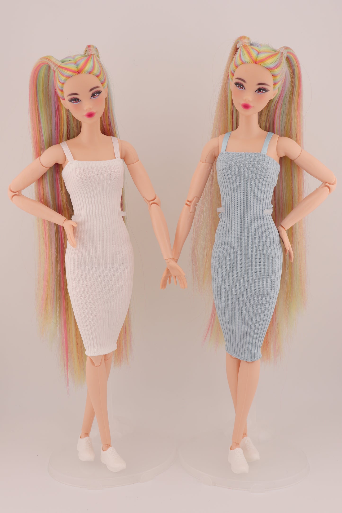 Ethereal Pastel Rainbow Hair Odile Barbie Reroot