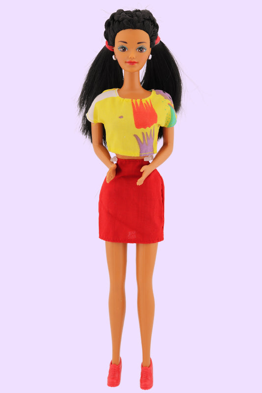 Native American Barbie Restyled with Braids