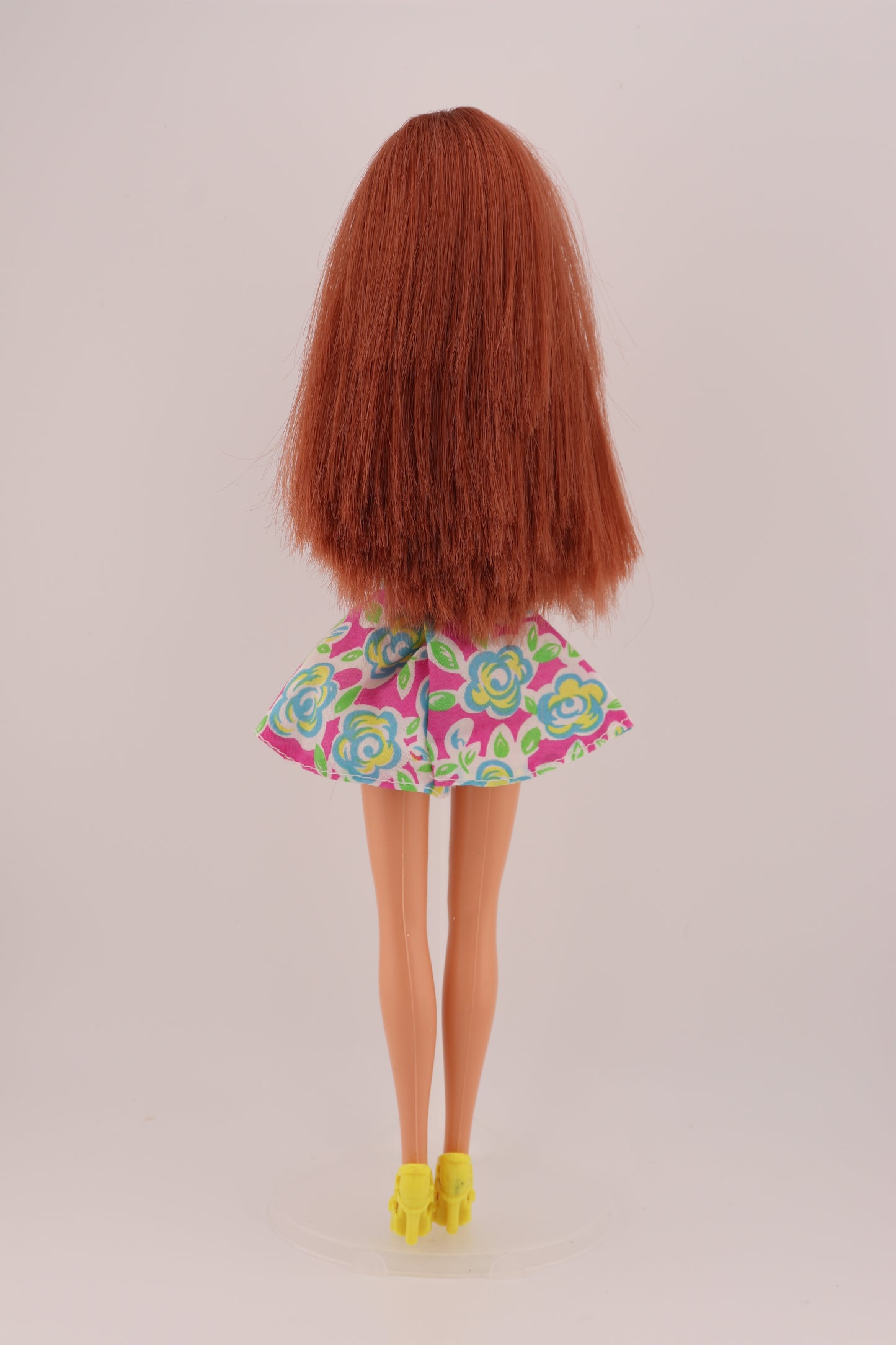 Portrait in Blue Barbie Restyled in Floral Outfit