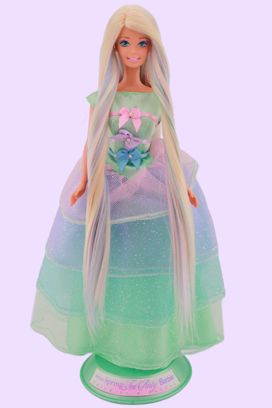 Pastel Hair on Spring Tea Party Avon Barbie Rerooted