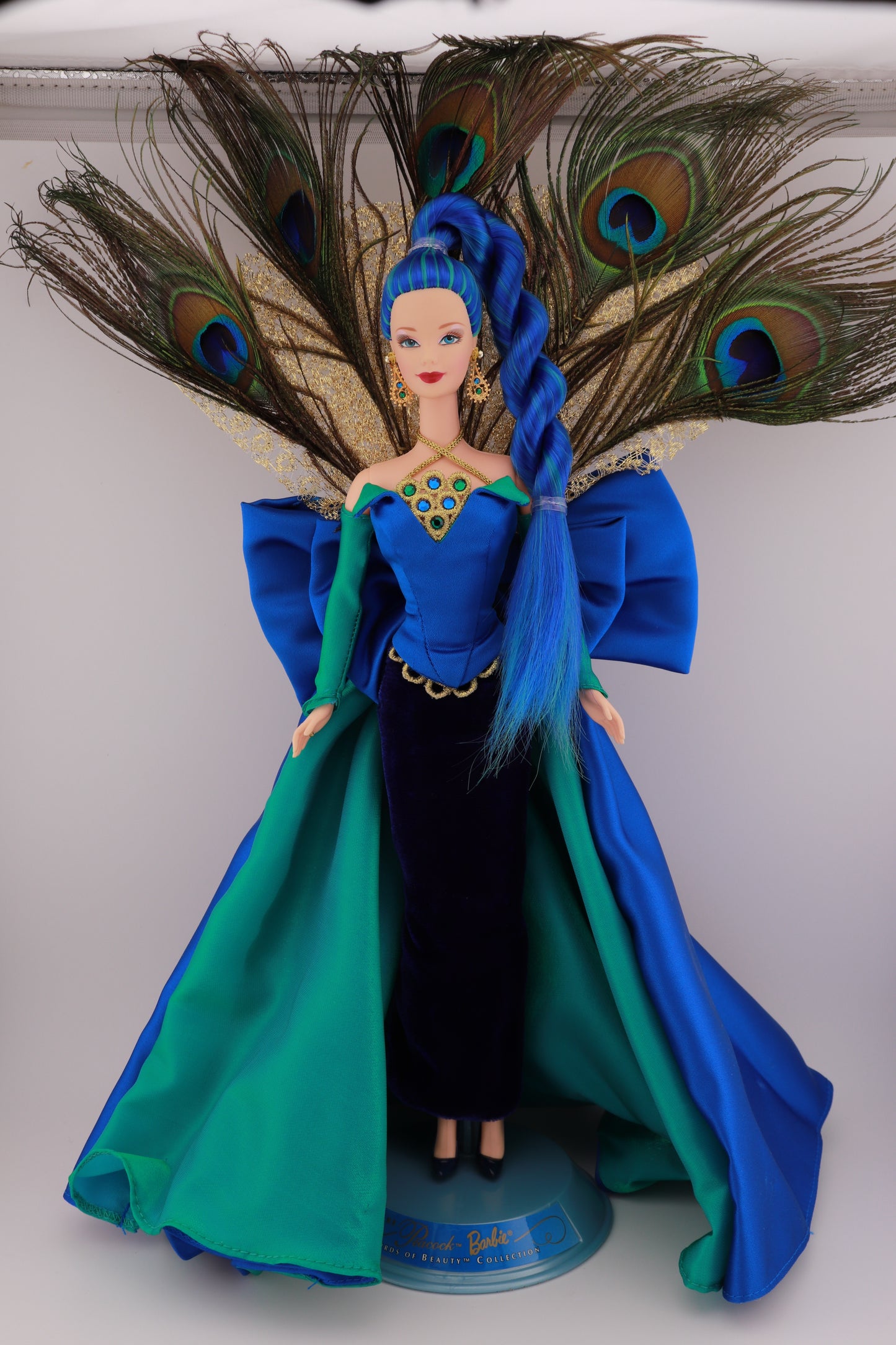 Custom Blue and Turquoise Hair Peacock Barbie