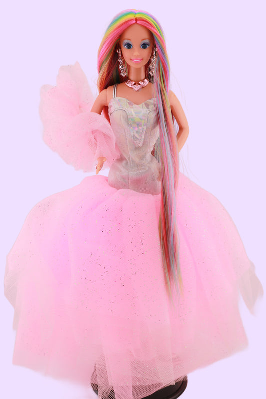 Rainbow Hair Custom Sparkle Eyes Barbie