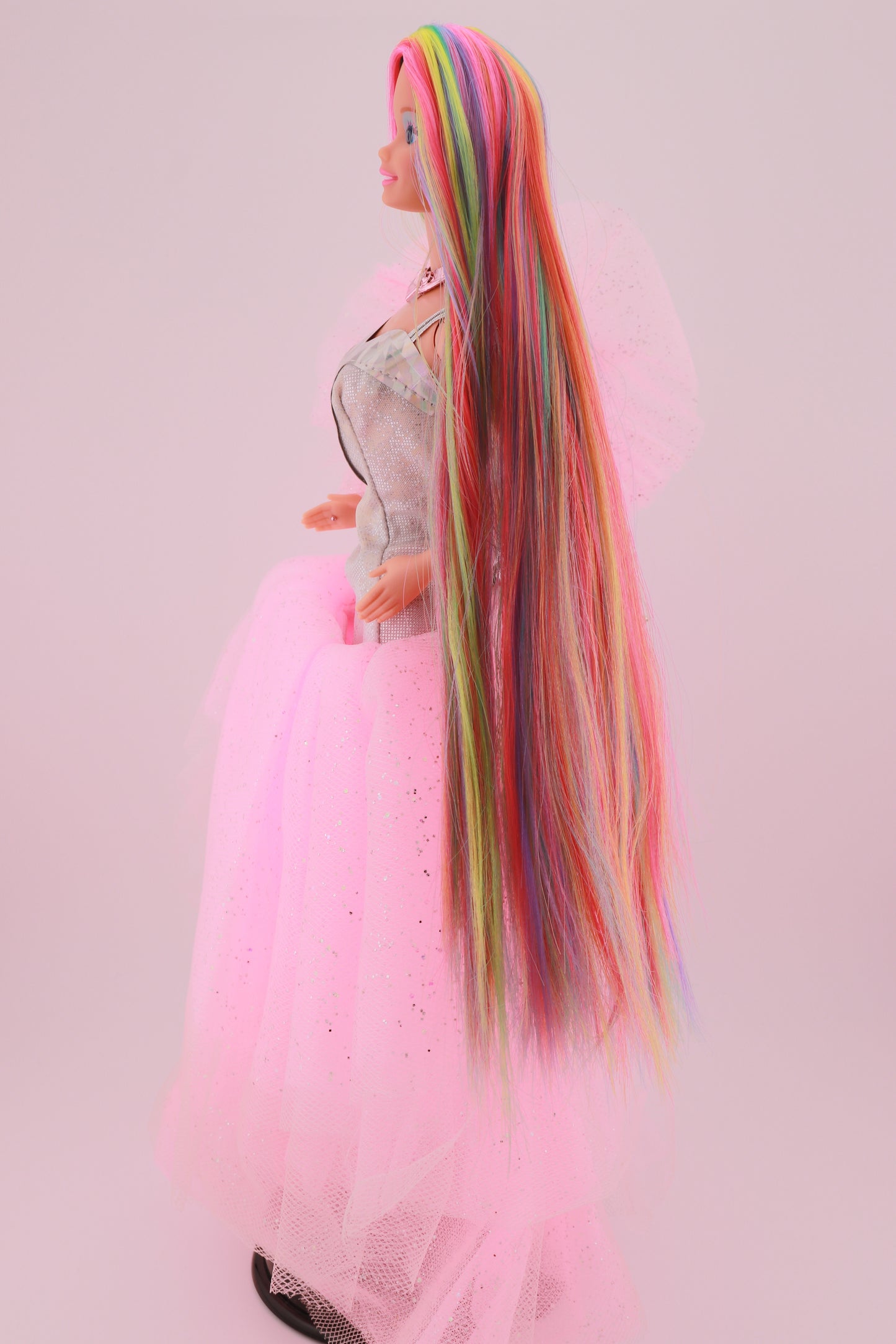 Rainbow Hair Custom Sparkle Eyes Barbie