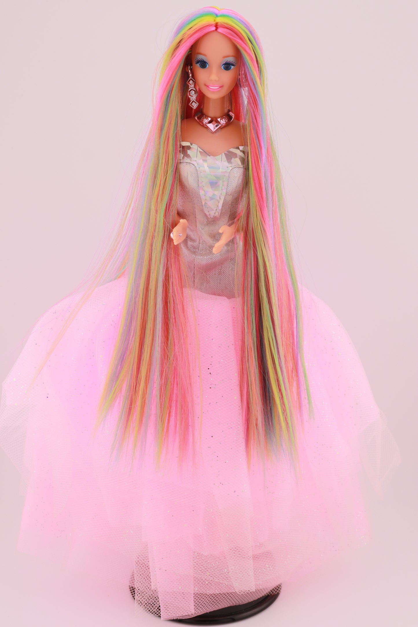 Rainbow Hair Custom Sparkle Eyes Barbie