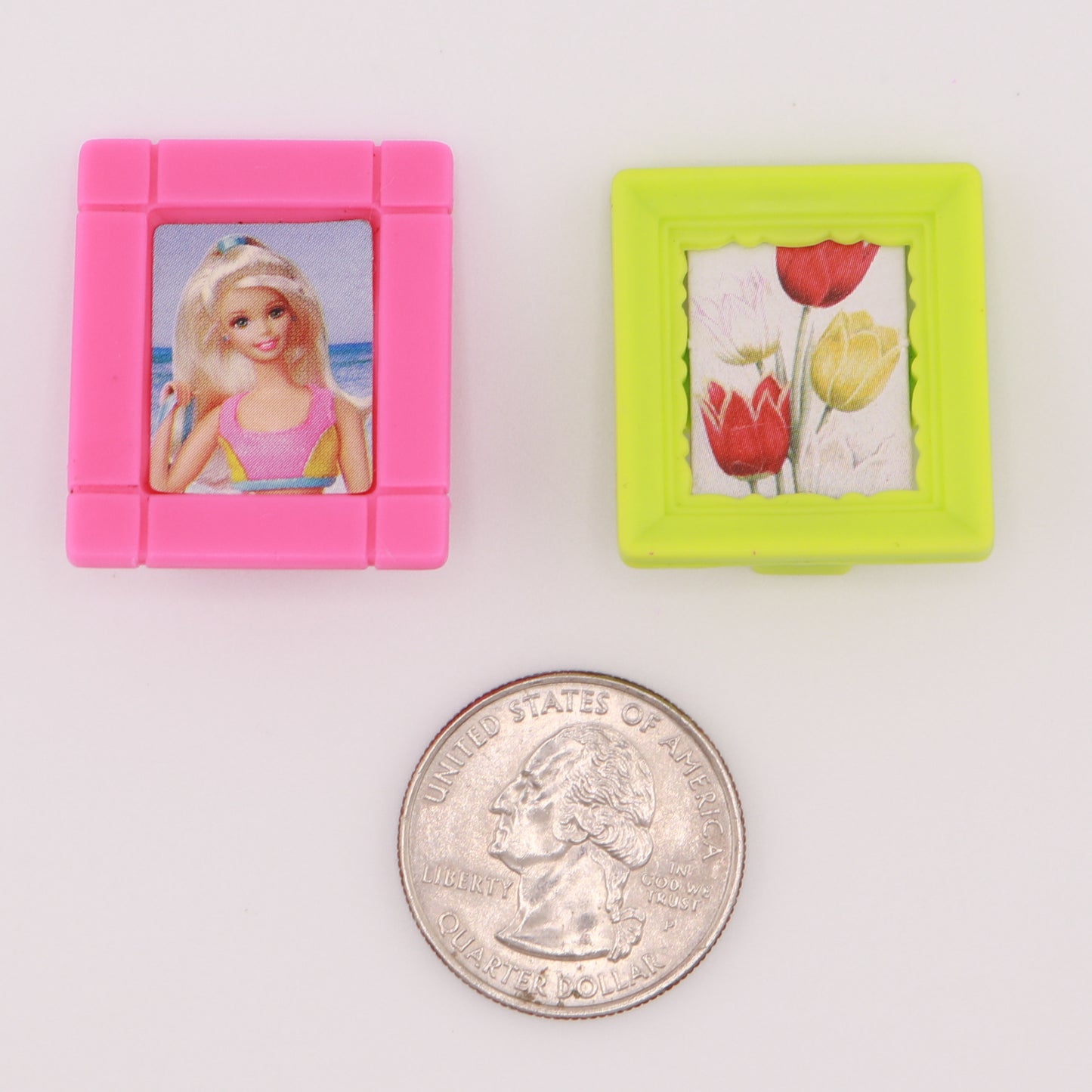 Two Framed Barbie Pictures