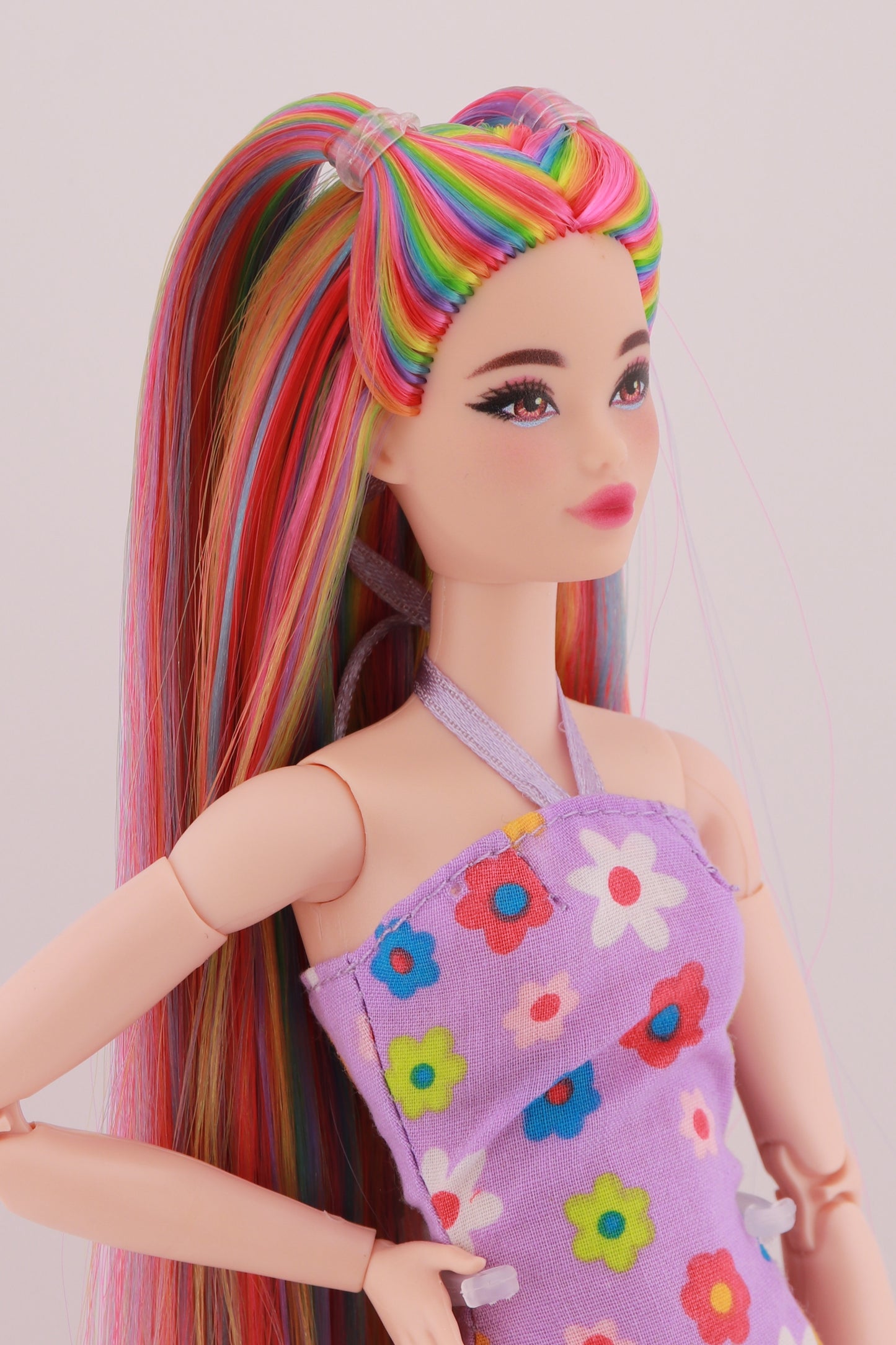 Signature Rainbow Hair Odile Reroot (Purple Dress)
