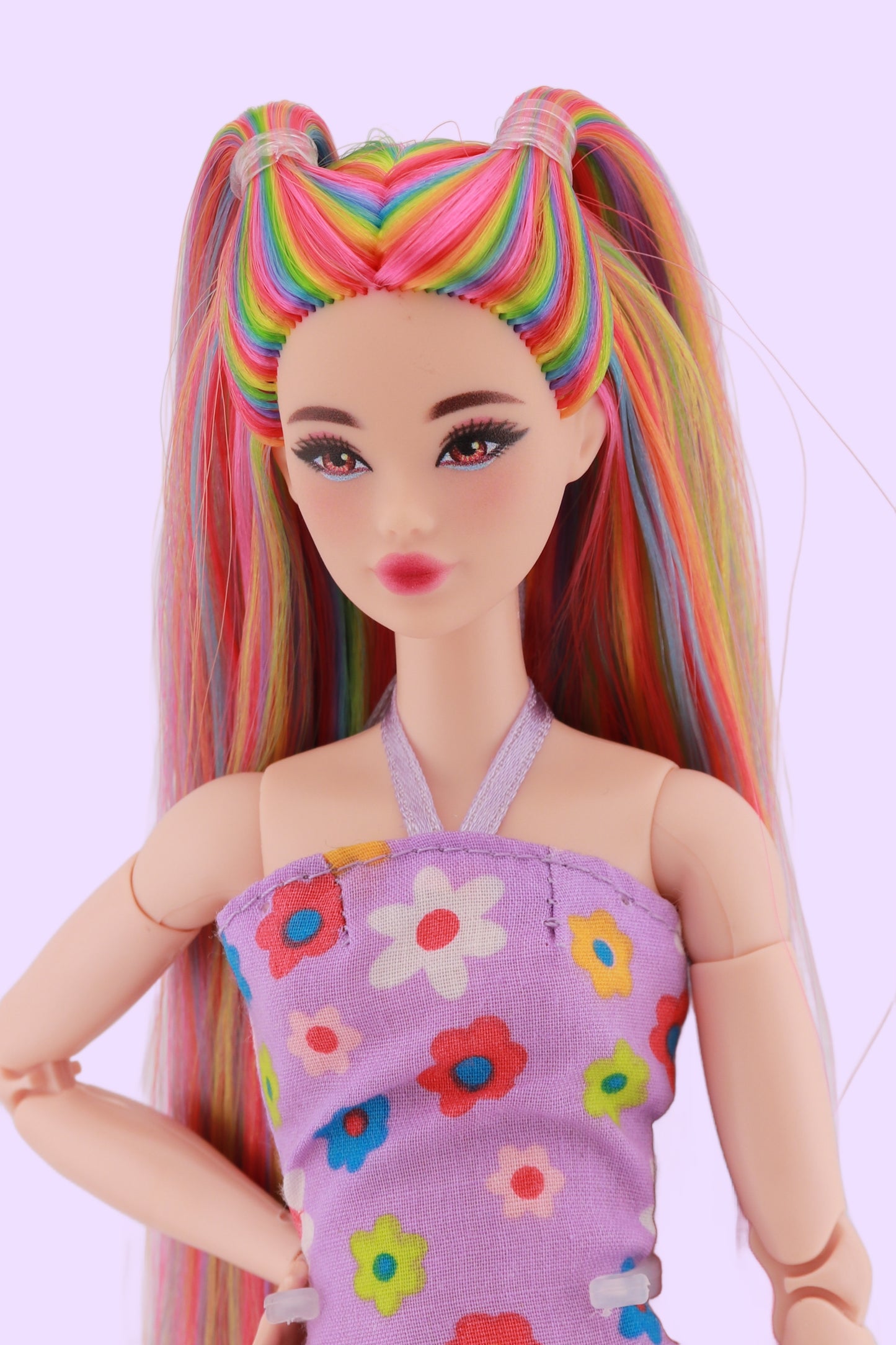 Signature Rainbow Hair Odile Reroot (Purple Dress)