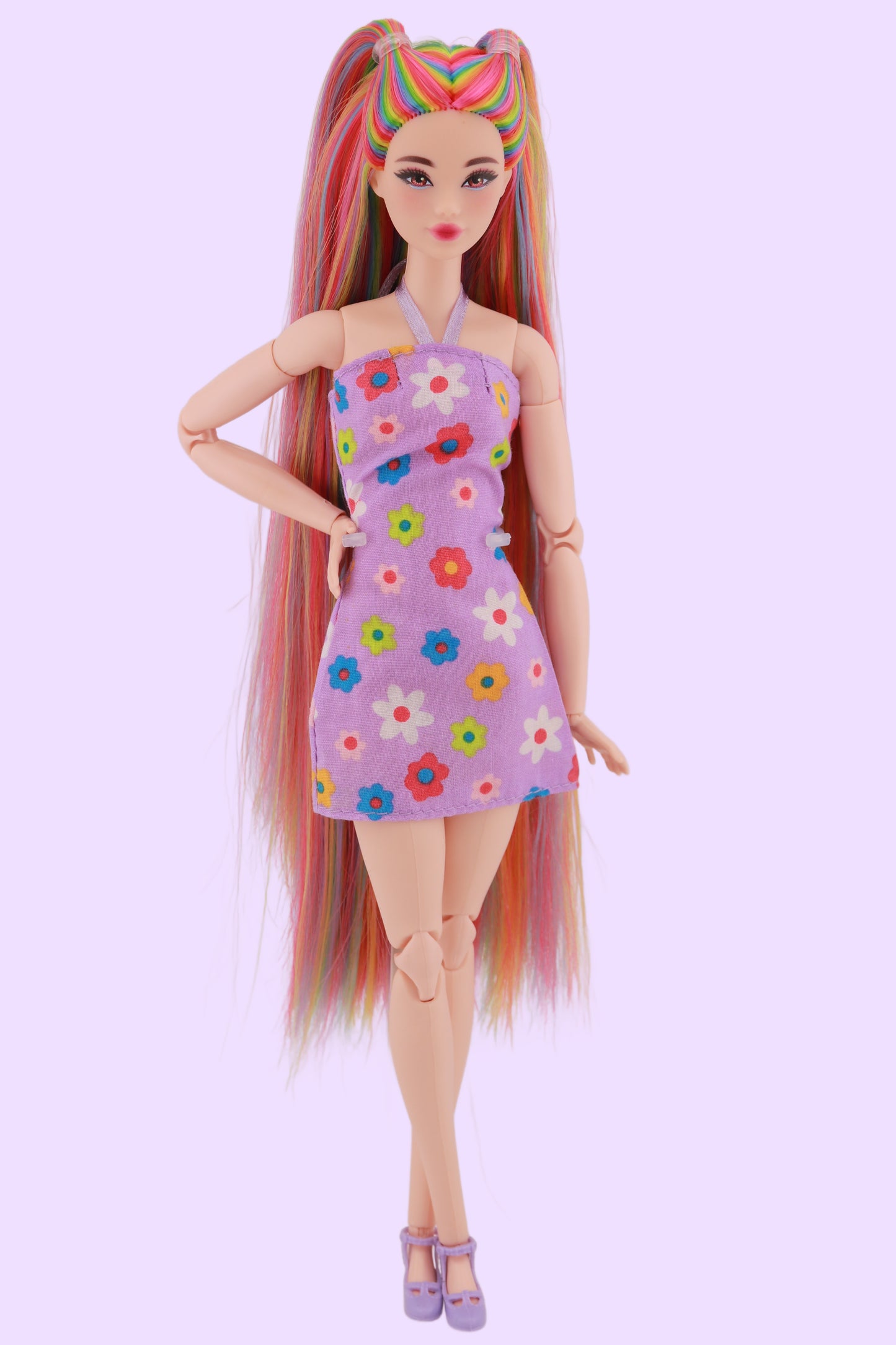 Signature Rainbow Hair Odile Reroot (Purple Dress)