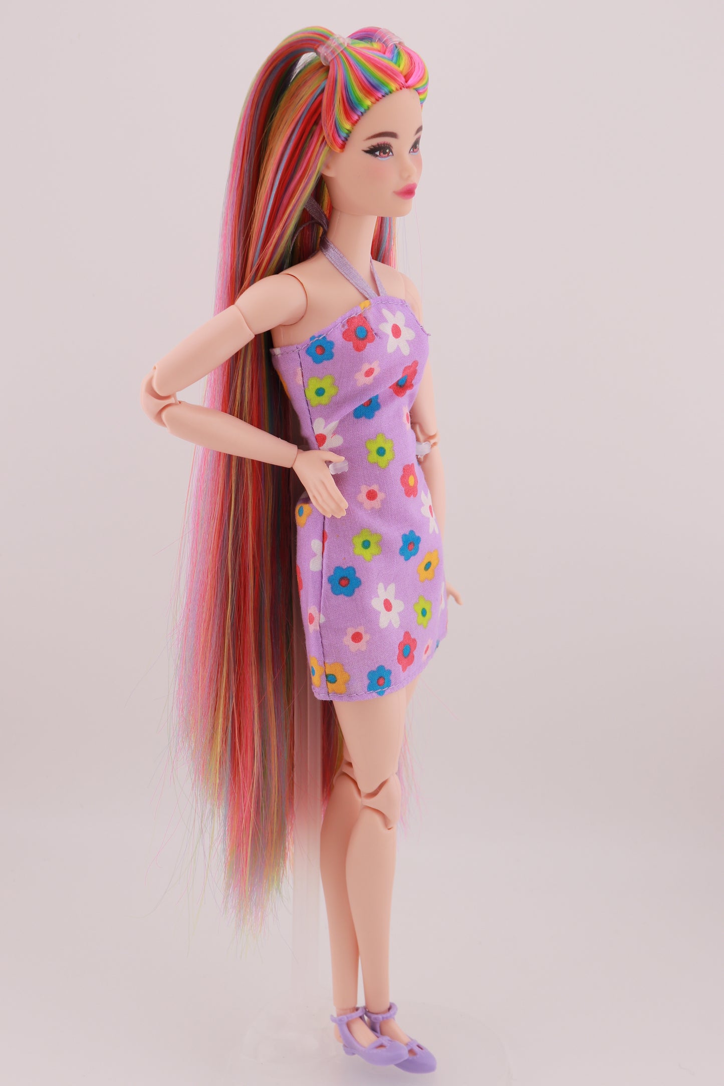 Signature Rainbow Hair Odile Reroot (Purple Dress)