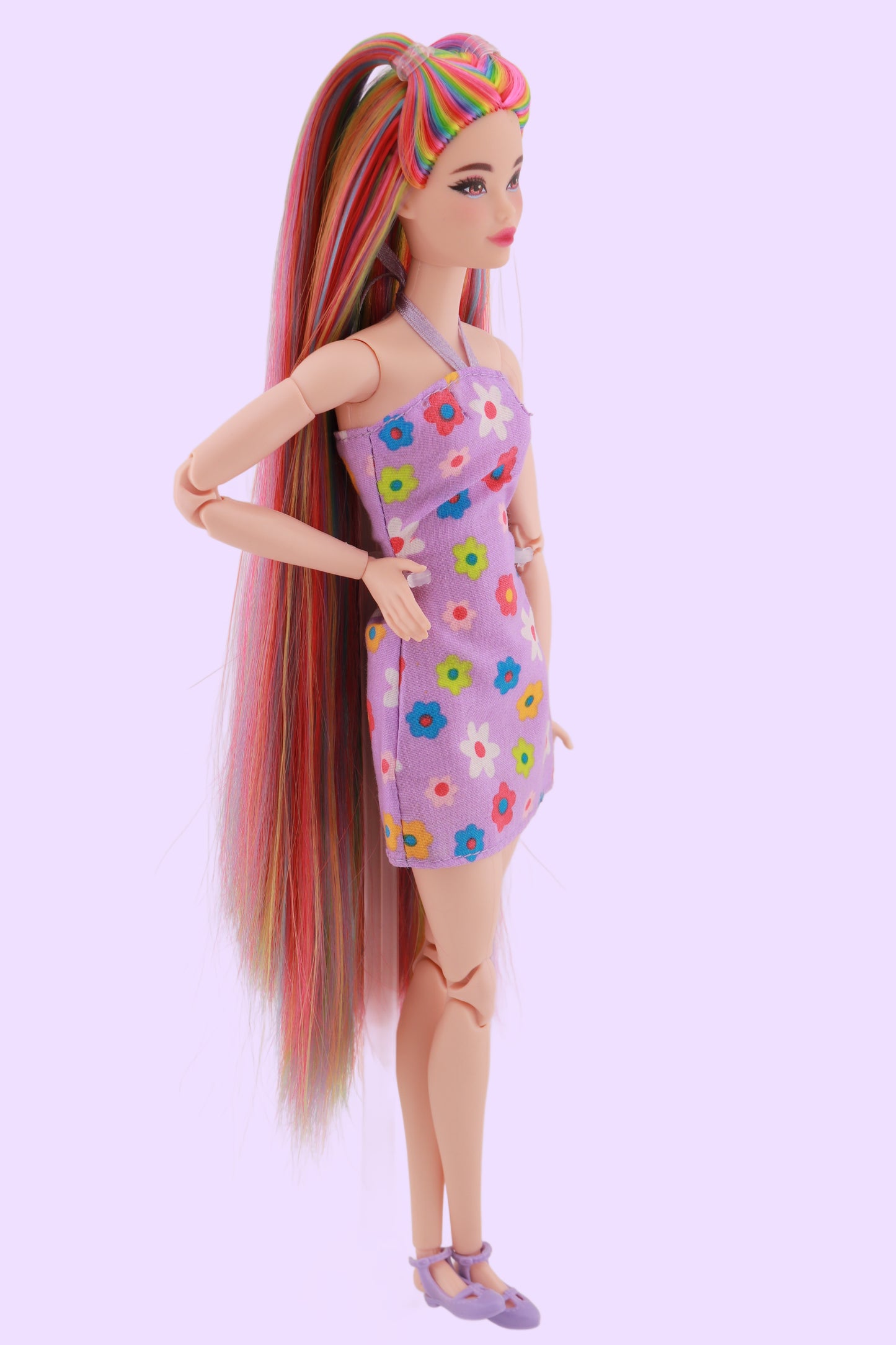 Signature Rainbow Hair Odile Reroot (Purple Dress)