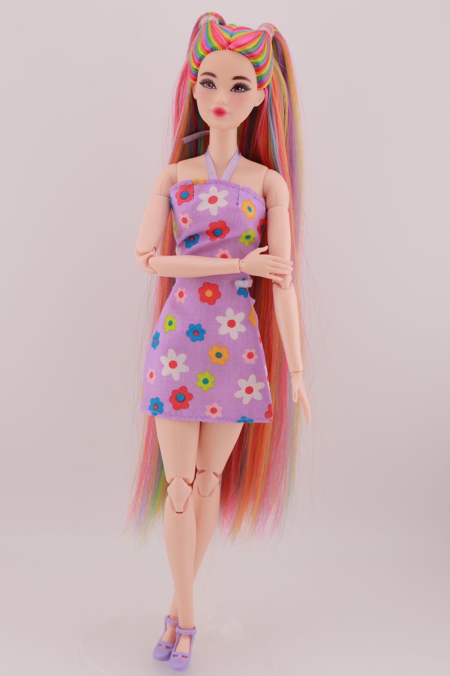 Signature Rainbow Hair Odile Reroot (Purple Dress)
