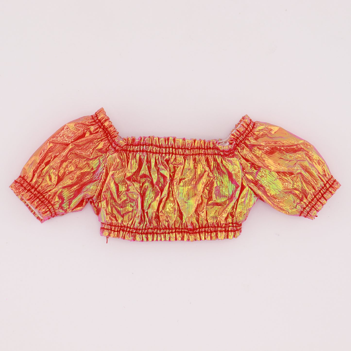 Metallic Red Crop Top