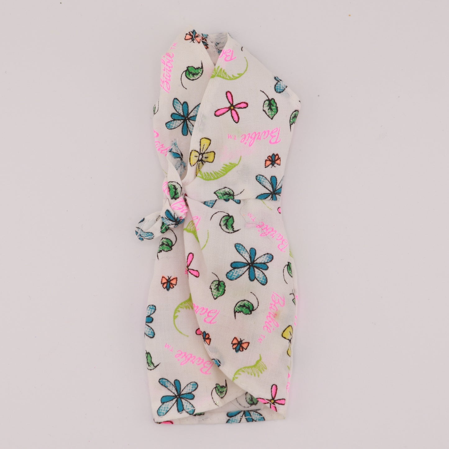 Barbie Print Butterfly White Wrap Dress A