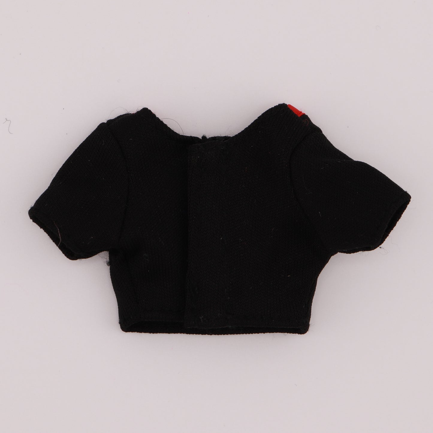 Black Scoop Neck Barbie Crop Top B